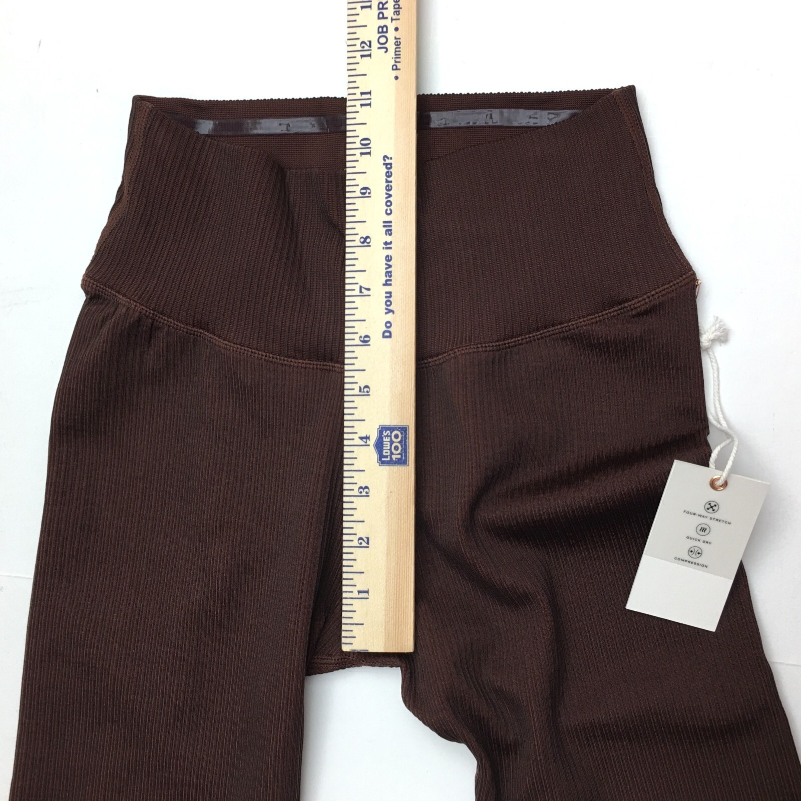 NEW Good American Brown The Seamless Ribbed Legging size 0 style GP0255C