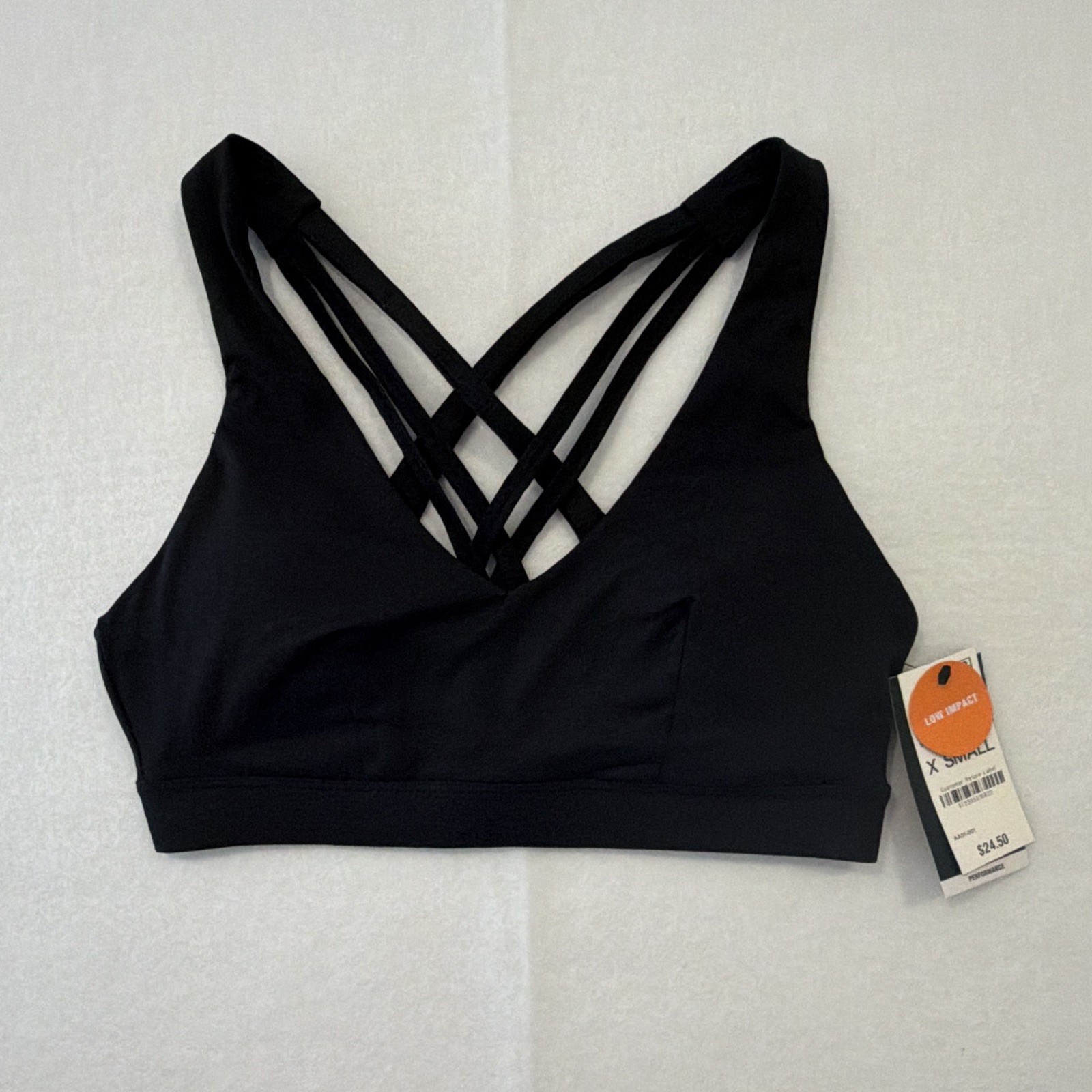 Ideology Performance Low Support Crossback Wireless Pullover Sports Bra XS
