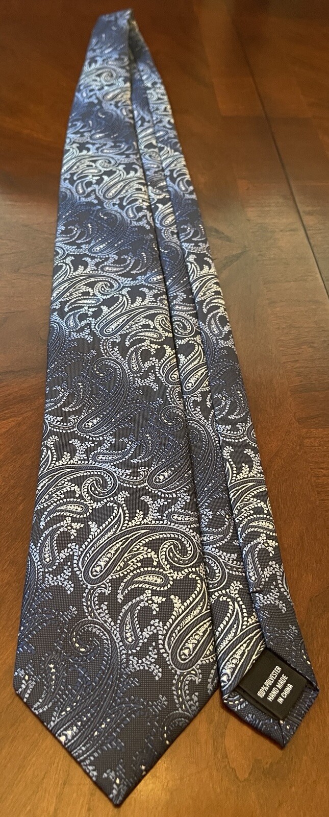 Platinum Designs Blue Hand Made 100% Polyester Men’s Neck Tie Made In China