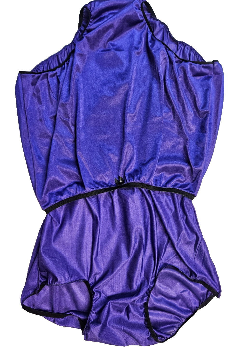 PURPLE Nylon Tricot NO LACE Bubble Bloomer & PANTY 2 LAYER 27-42 **
