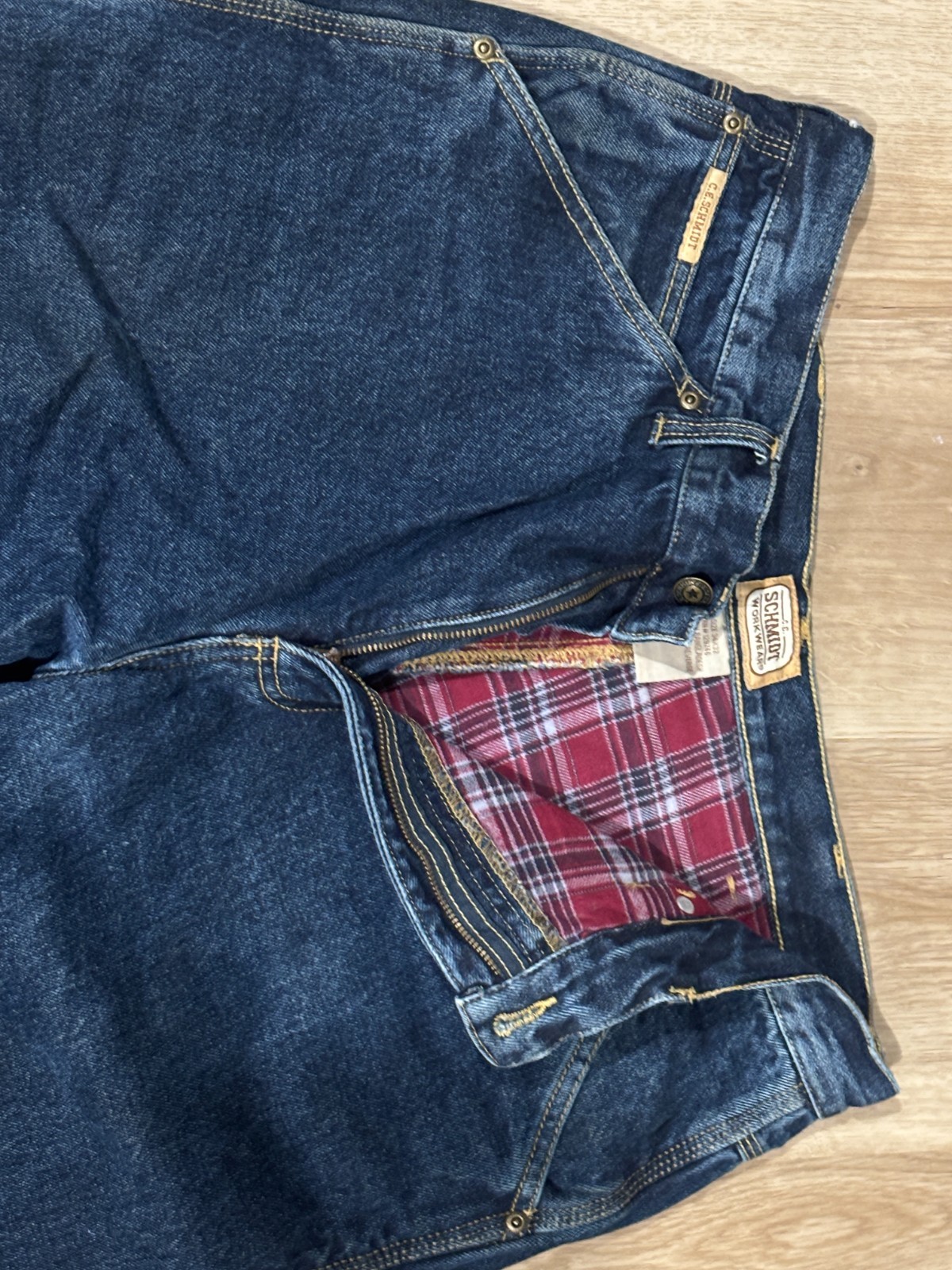 Insulated – FLANNEL LINED – SCHMIDT Denim Jeans Men’s Workwear Jeans 34″ x 32″