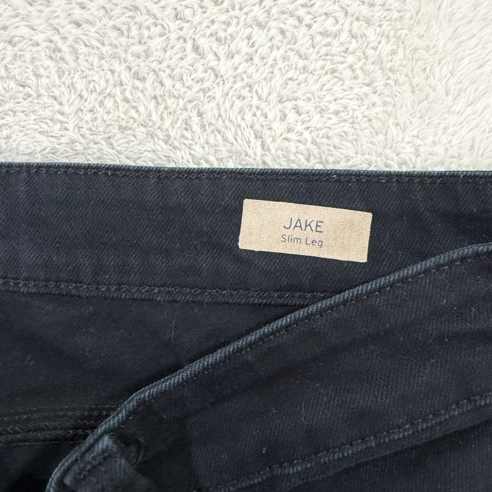 Mavi Mens 34×32 Jake Slim Leg Jeans Adult Black Comfort Stretch Minimalist Denim
