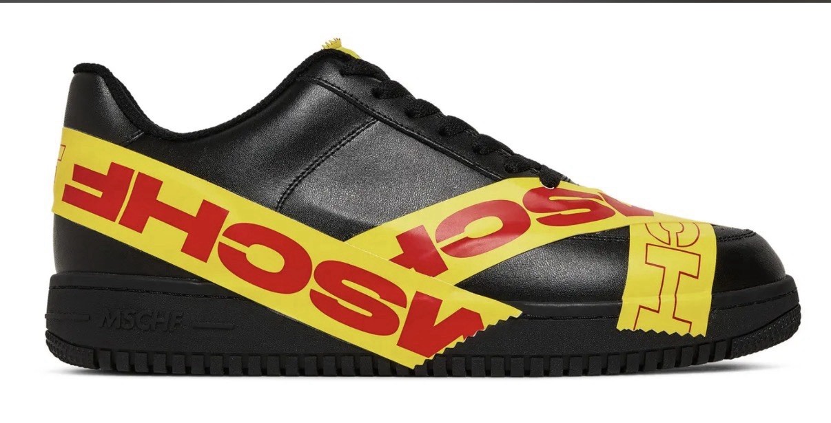 MSCHF TAP3 Black Yellow Red mschf-007 Leather Sneaker Men’s 2022 7M/8.5W
