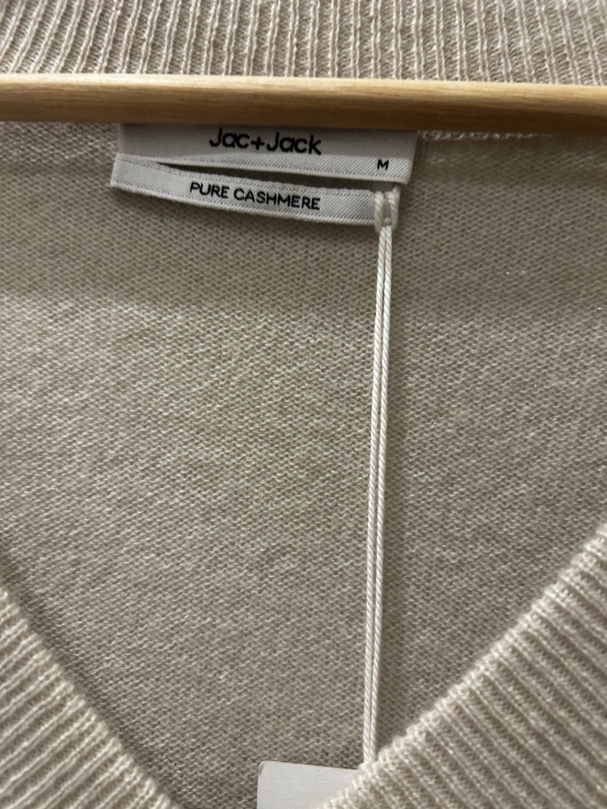 NWT Jac+ Jack 100% Cashmere Jumper – Medium – Sharpo V Neck Relaxed Knit Sweater