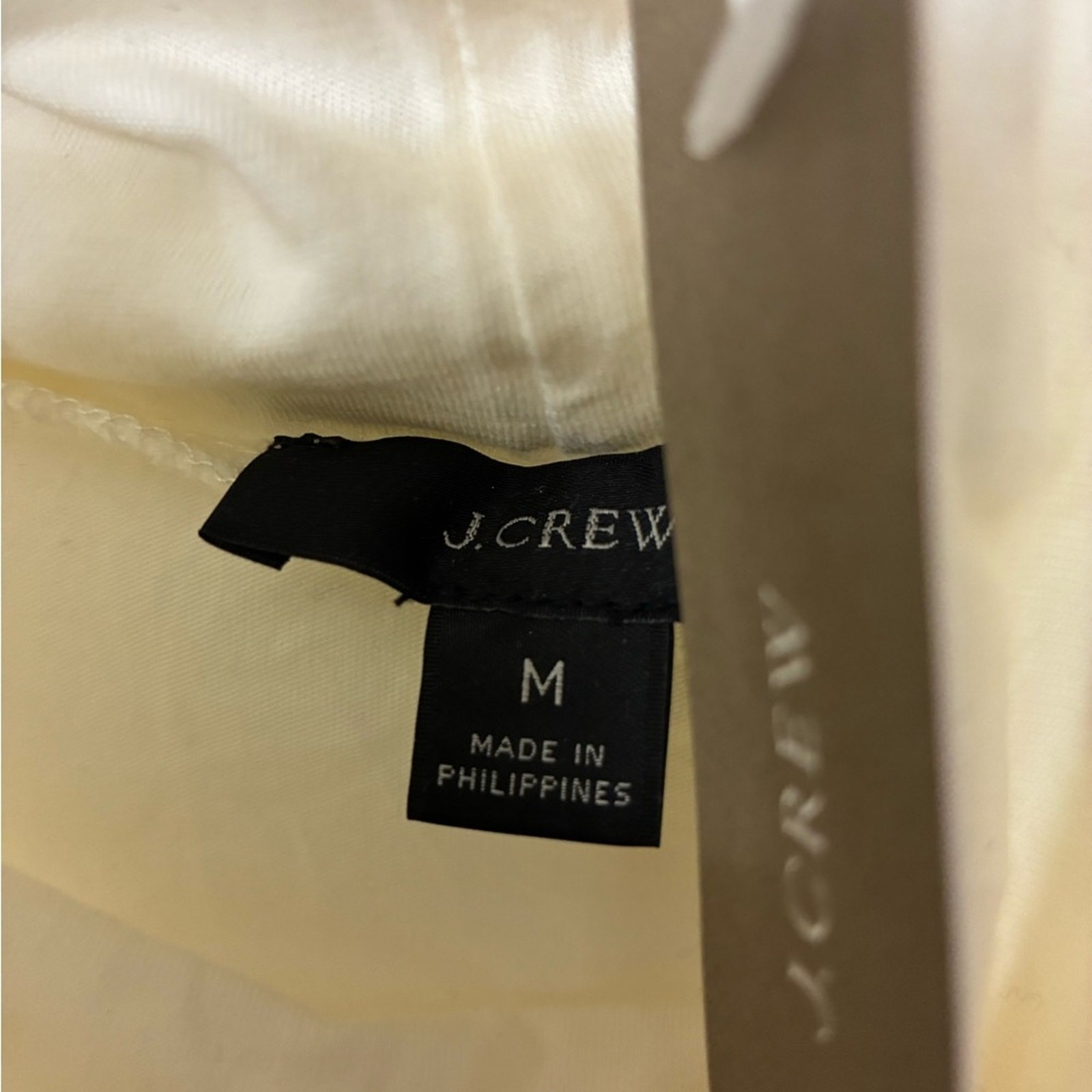 J Crew Womens Feather jersey turtleneck Basic Layer Mock Neck Ivory NWT Size: M