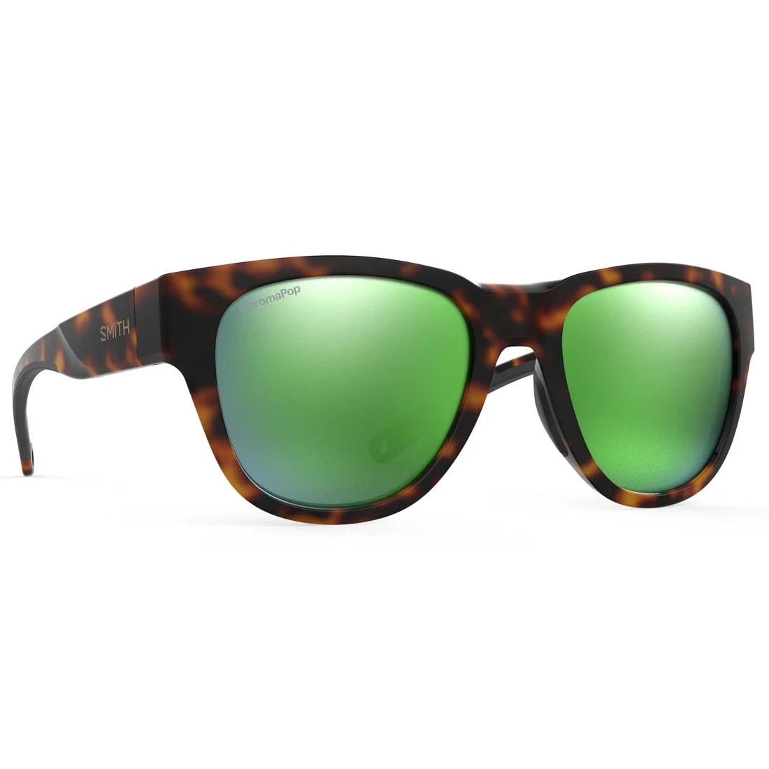 Smith Optics ROCKAWAY Tortoise ChromaPop POLARIZED Green Mirror GLASS Sunglass