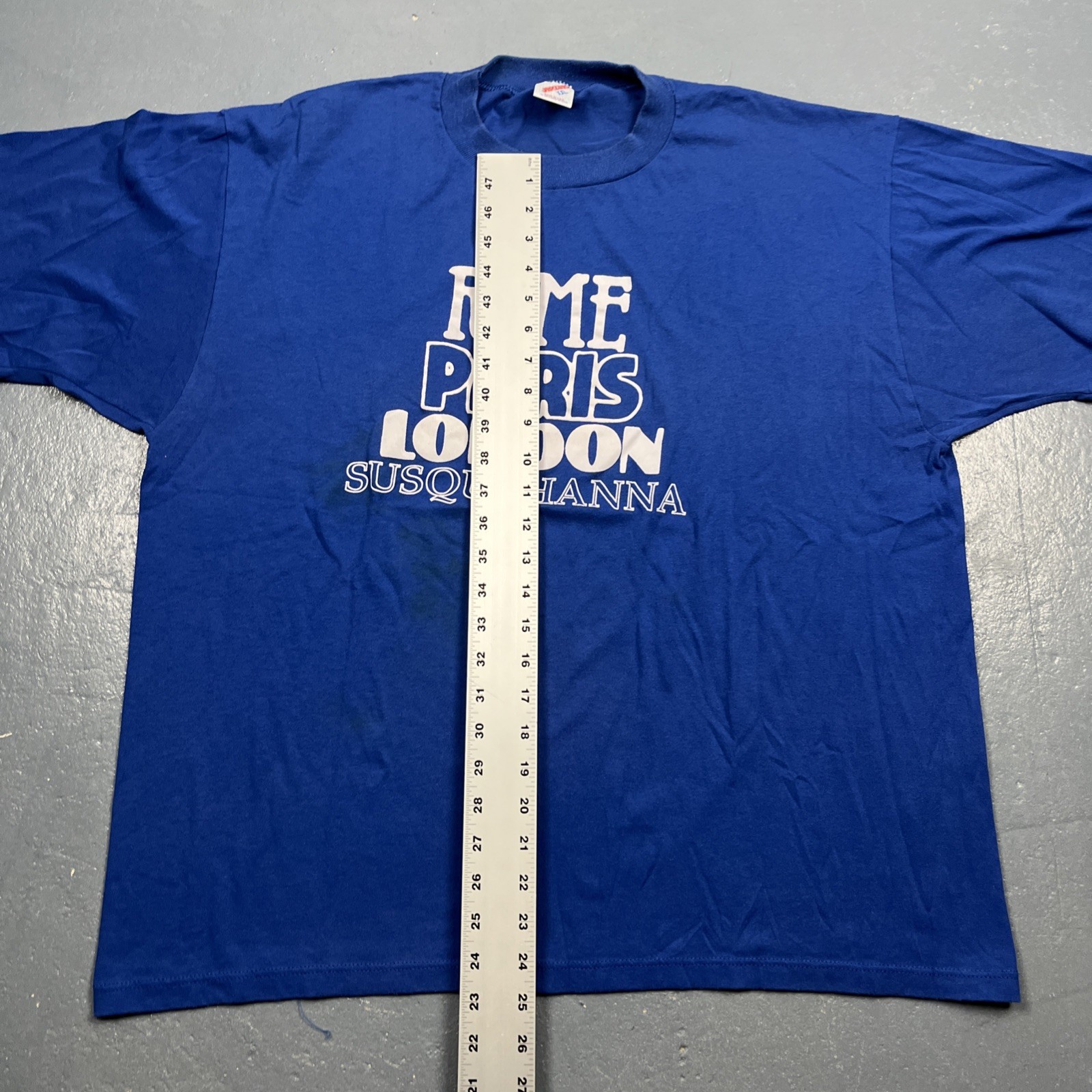 Vintage 90s Susquehanna Souvenir Tshirt Blue 2XL Single Stitch VTG USA