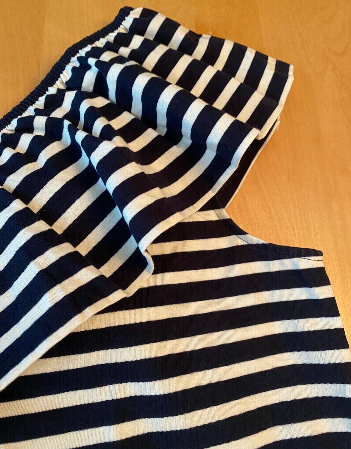 J CREW BLUE WHITE STRIPE OFF THE SHOULDER BLOUSE TOP WOMENS SZ M LAGENLOOK