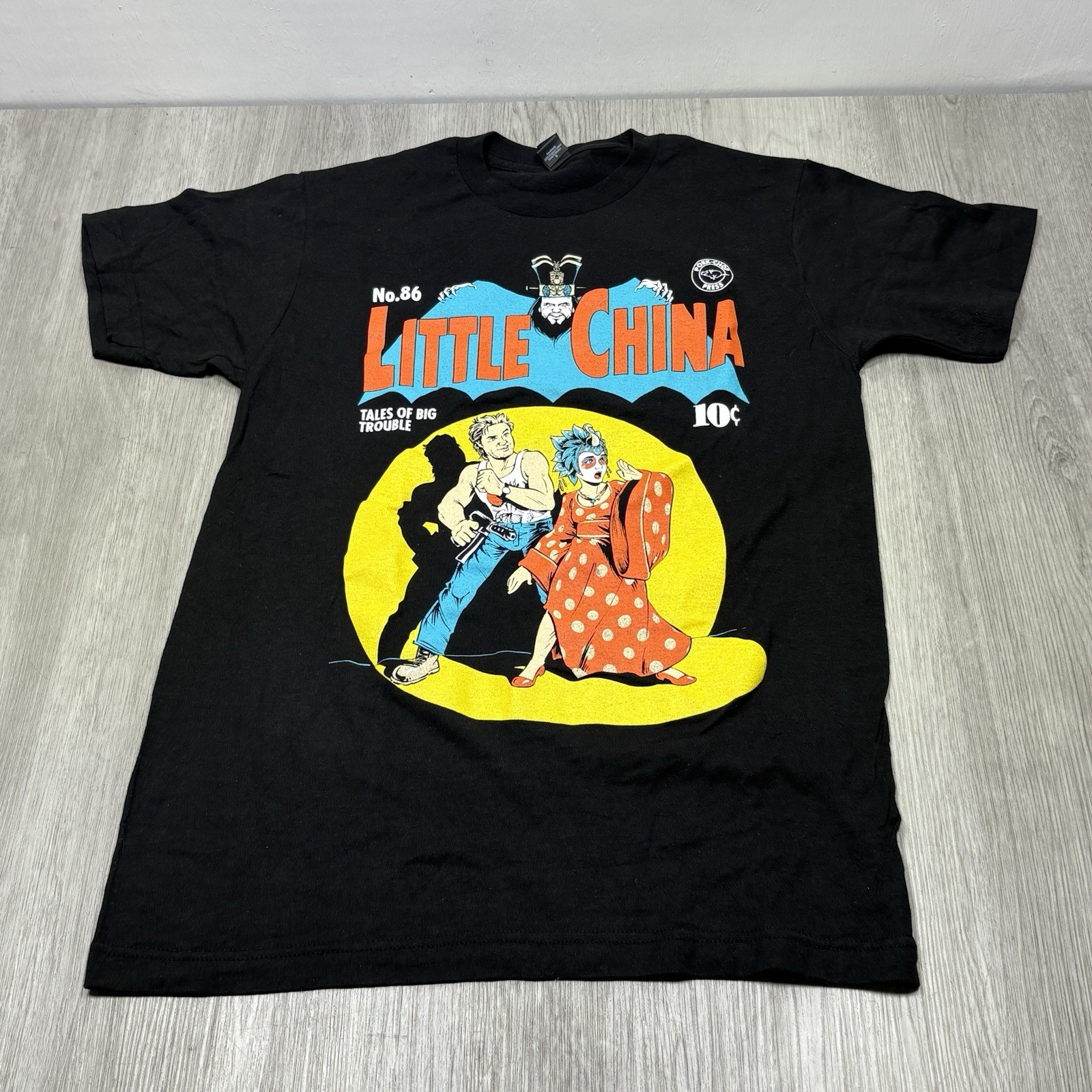 Small Big Trouble in Little China Graphic T-Shirt Comic Book Style Movie