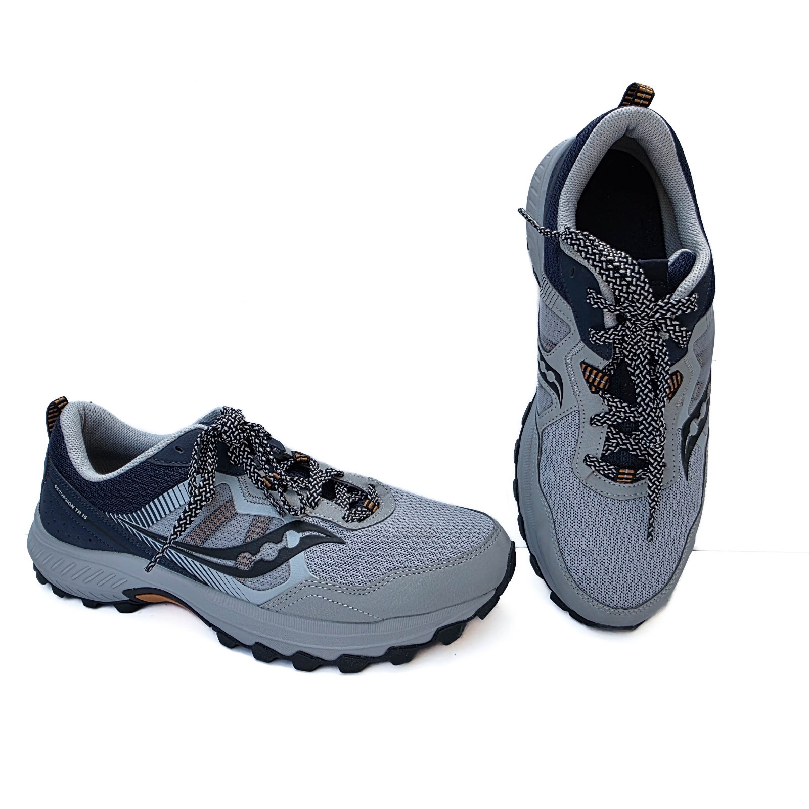 Saucony Excursion TR16 Trail Running Shoes Men 10.5 W Gray Blue NWOB NO INSOLES