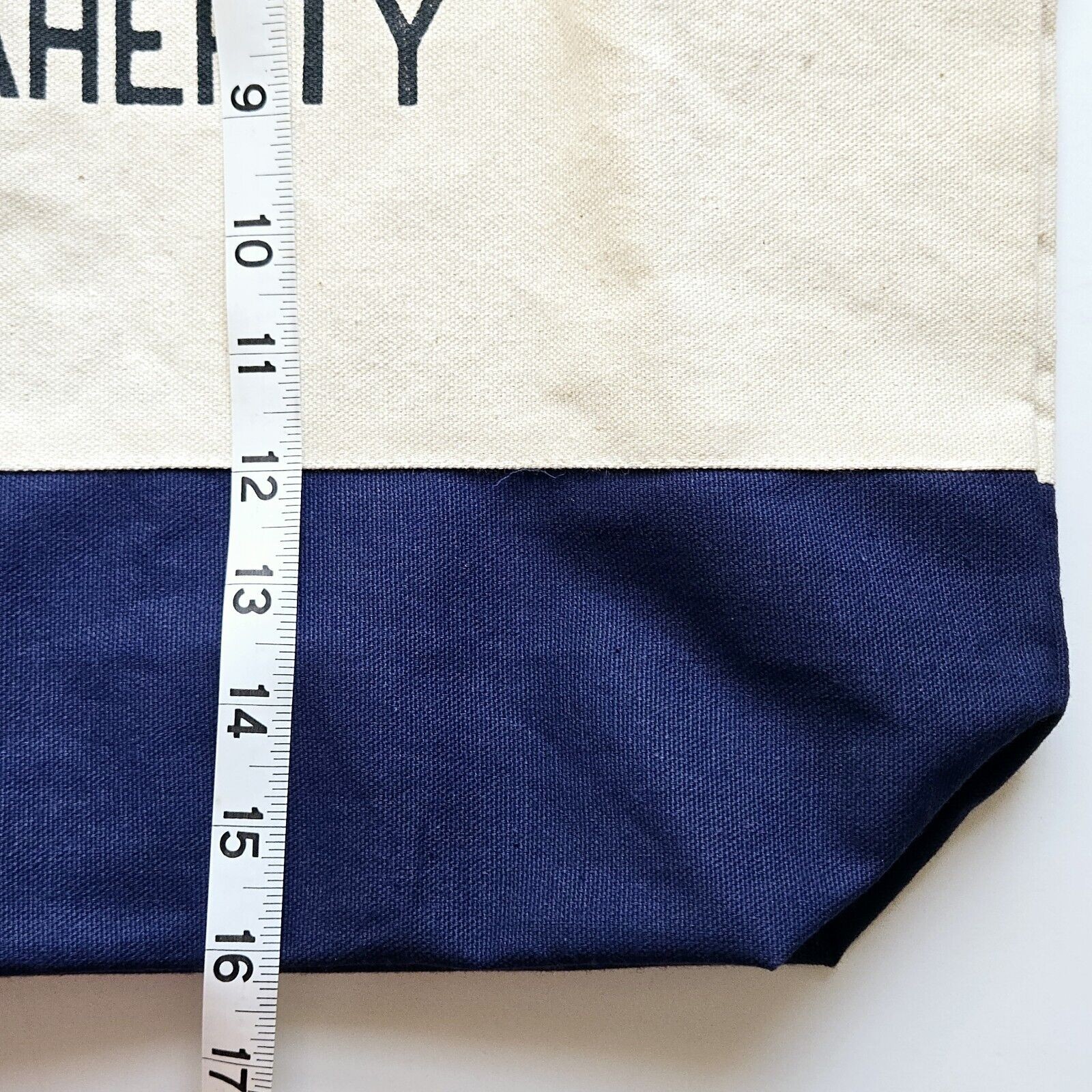 Faherty Tote Bag Cotton Canvas Shoulder Bag Utility Travel Casual Beach 15″x16″