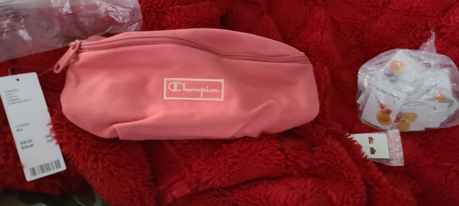 Champion☆ Rare Limited ED. Adjustable Belt Bag In Light Orange/ Coral Color