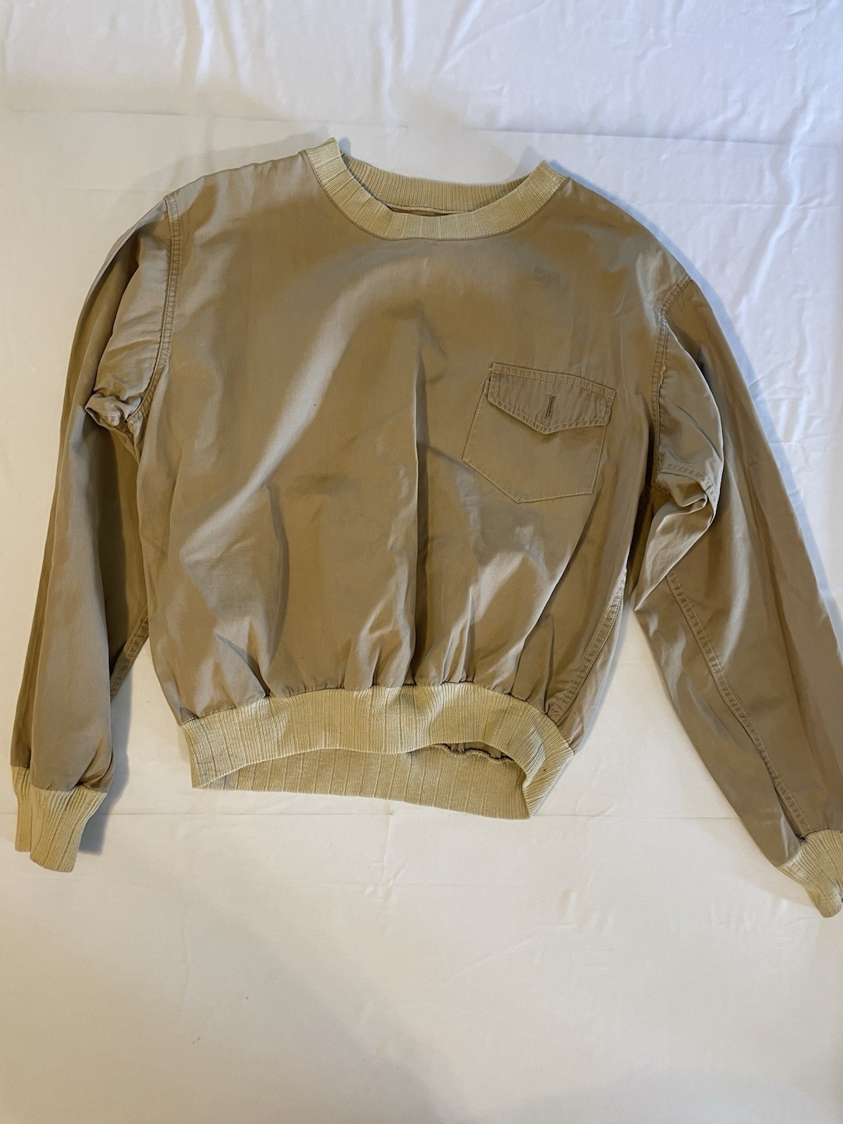 Vintage Unbranded Tan Mens Shirt See Pictures Details/Wear