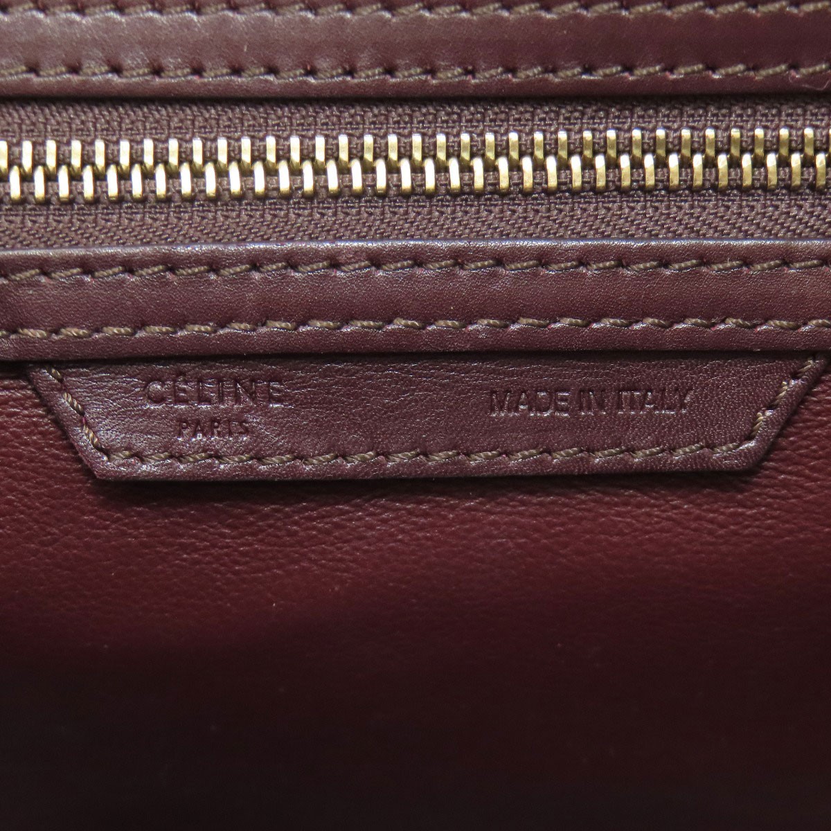 CELINE Luggage micro Handbag Canvas Leather Ladies [Used]