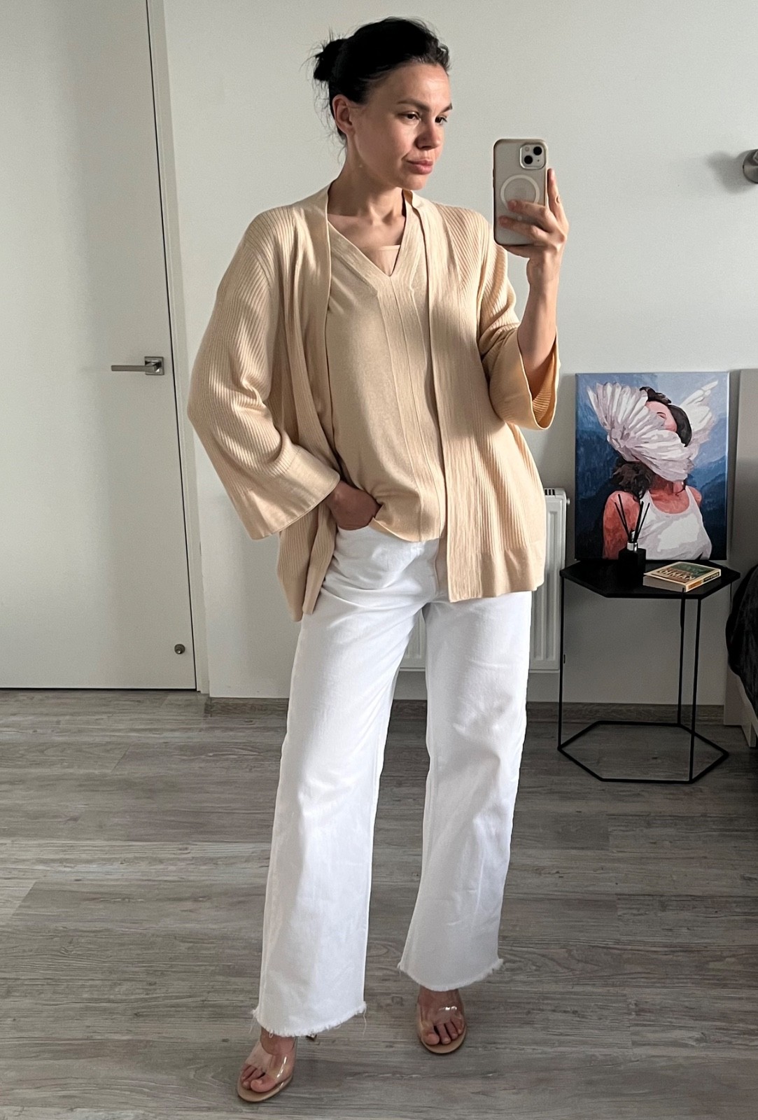 Max&Moi Wool Silk and Cashmere Set Cardigan and Top Size S
