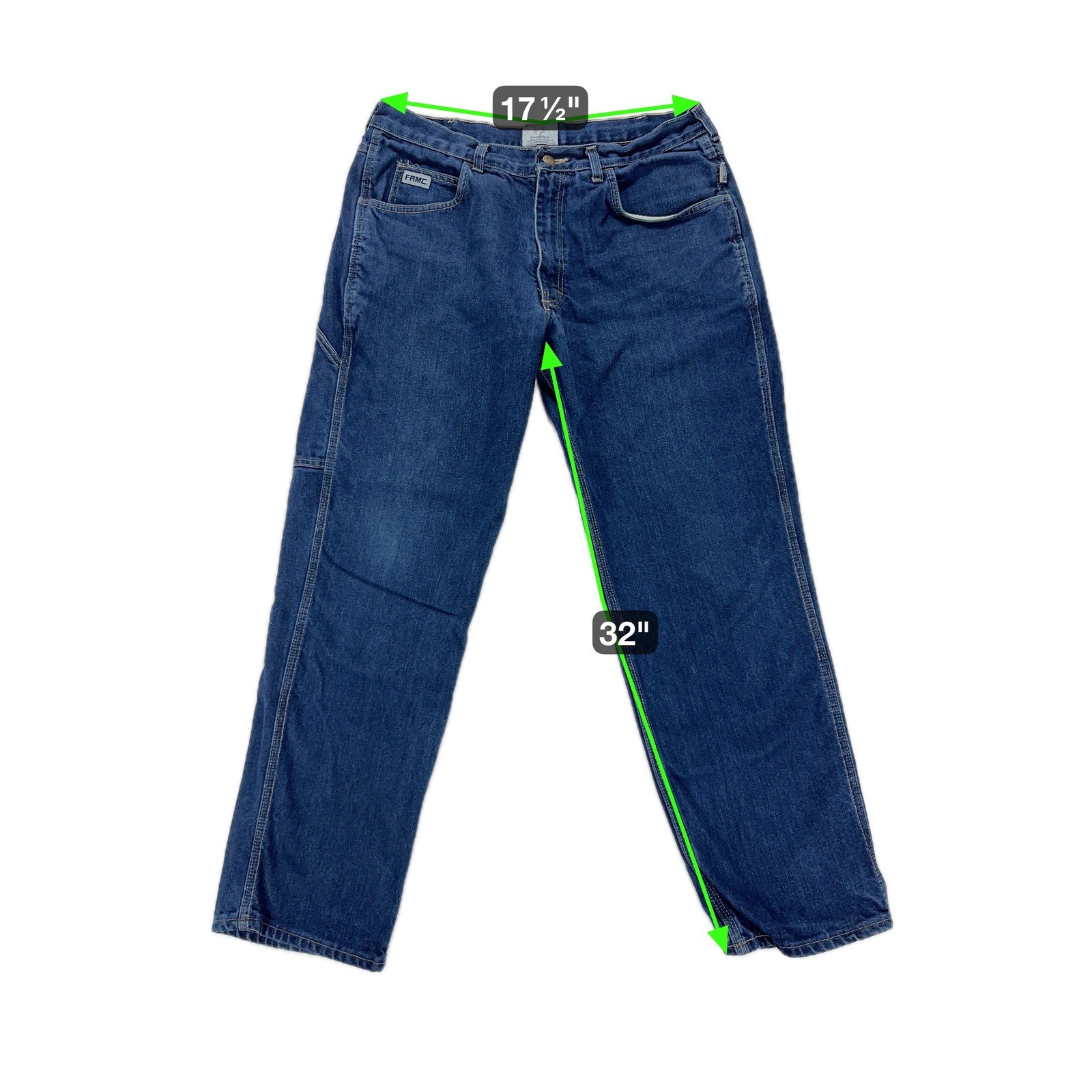 Tyndale FR F290T Flame Resistant Jeans Straight Leg Blue Denim 35×32 USA