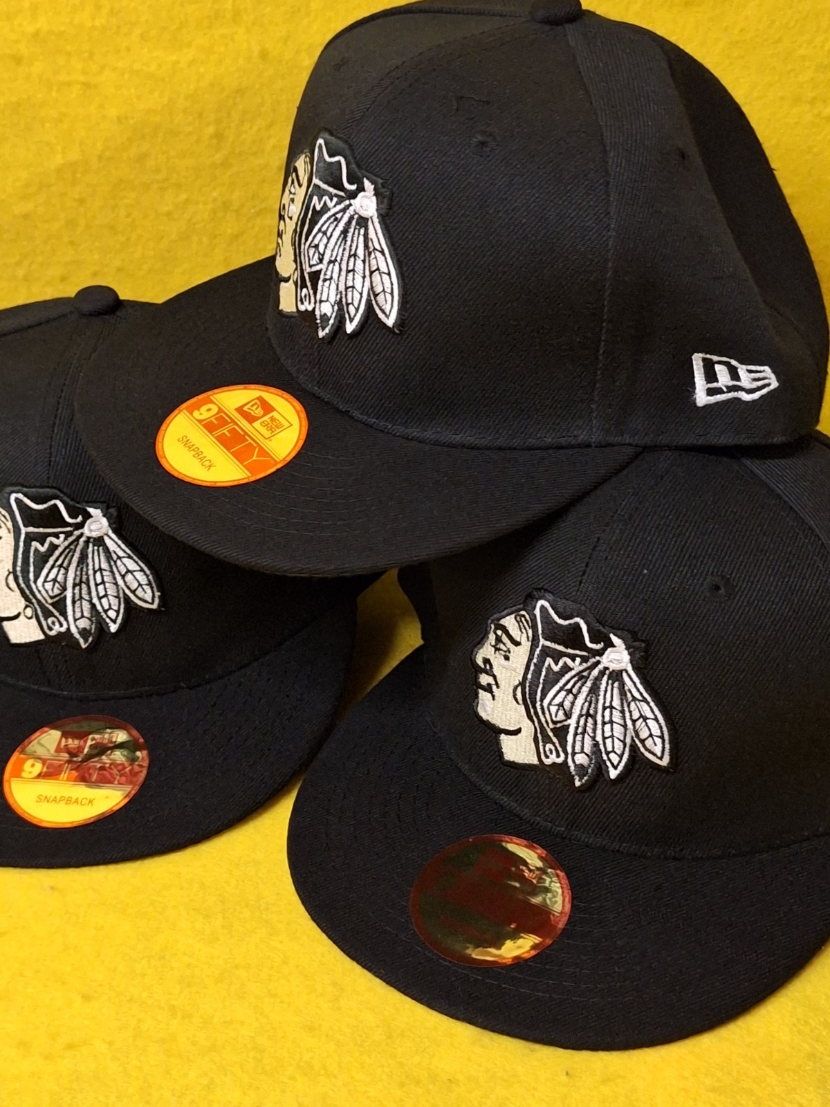 NHL Chicago Blackhawks Ice Hockey Team Black White Snapback Baseball Cap New