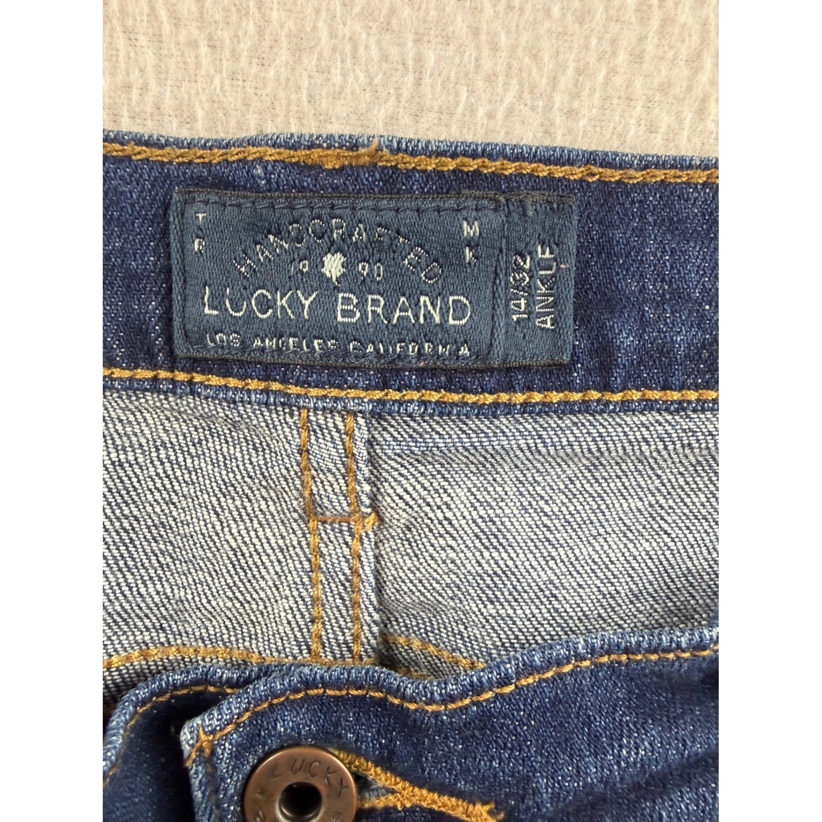 Lucky Brand Brooke Slim Boot Jeans Womens 14/32 Ankle Medium Wash Blue 7W12596