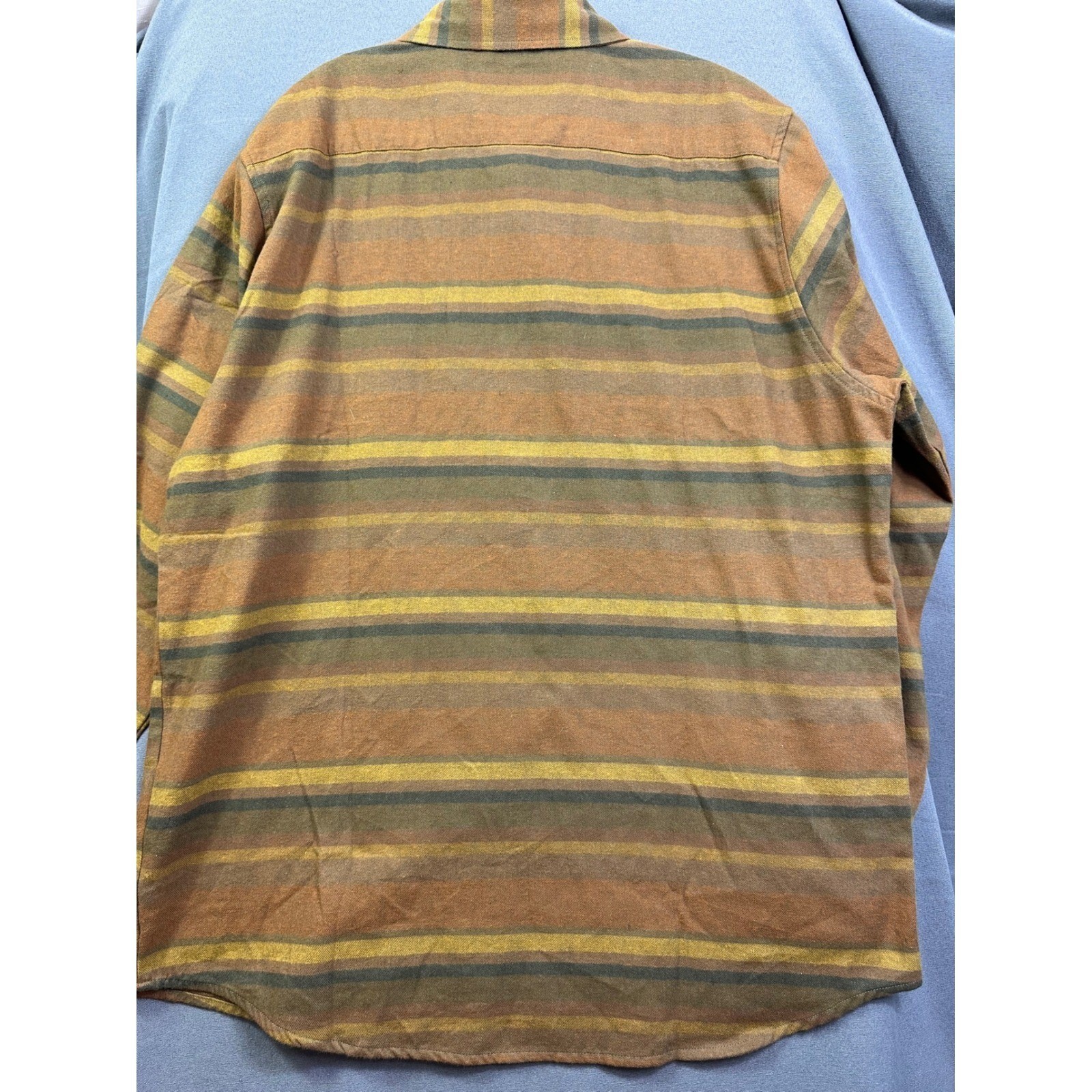 Troll Co Dirty Hands Clean Money Flannel Shirt Men 2XL Striped Snap Front Brown