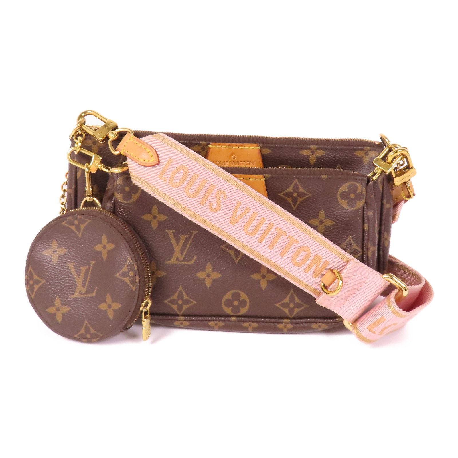 LOUIS VUITTON LV GHW Multi Pochette Accessoires 2 Way Bag M44840 Monogram Brown