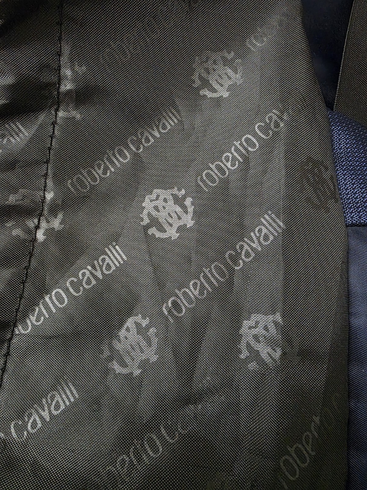 $350 Roberto Cavalli Blue Solid Men’s Backpack