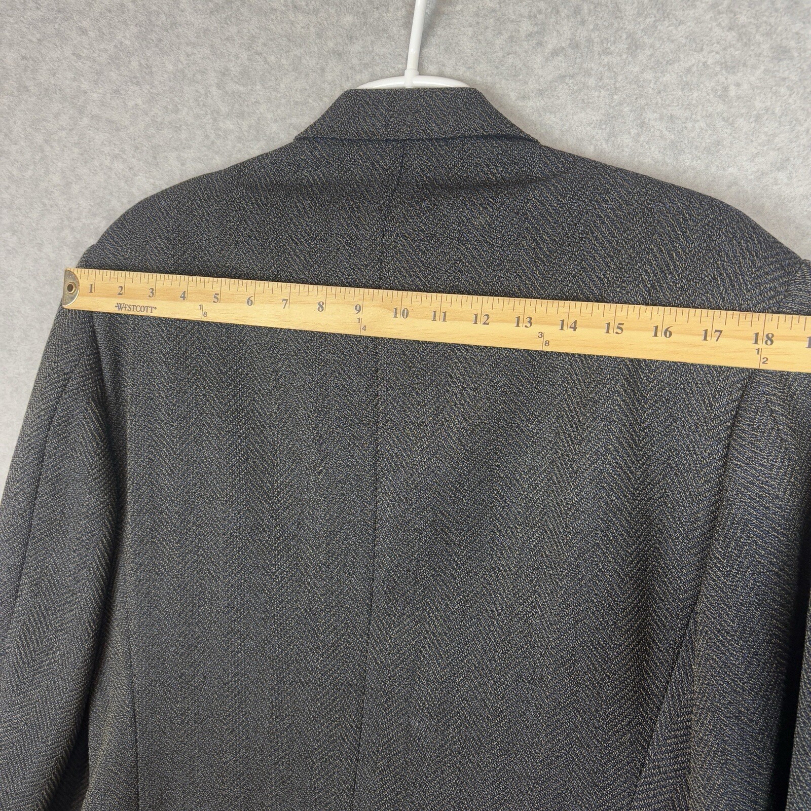 Vintage Corneliani Mens Wool Blazer Size 50R Gray Blue Jacket Made in Italy