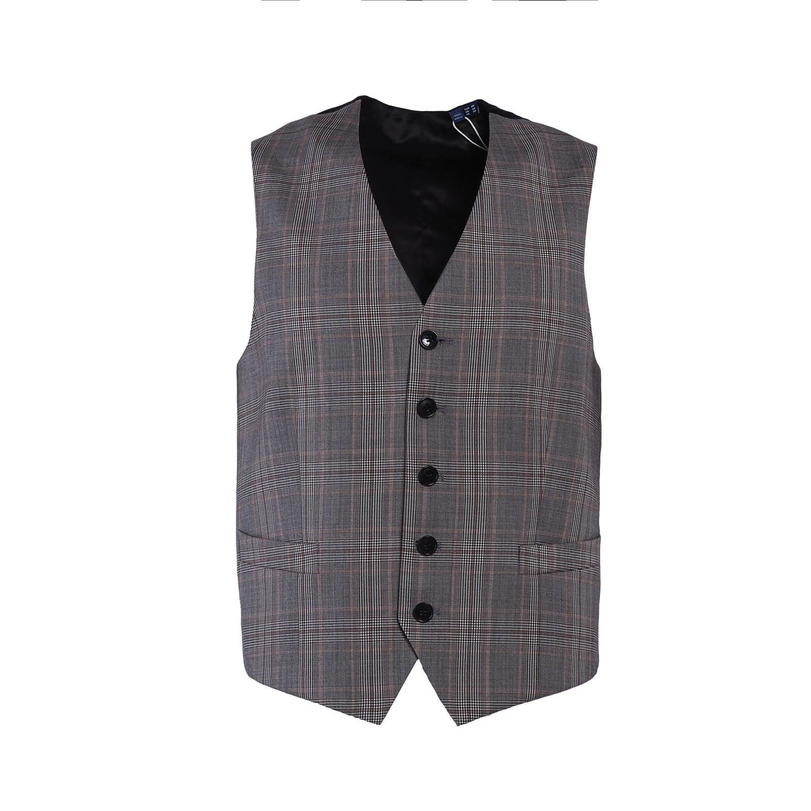 GANT vest checked size 48 men’s wool multi-colored wool vest gilet 7706218