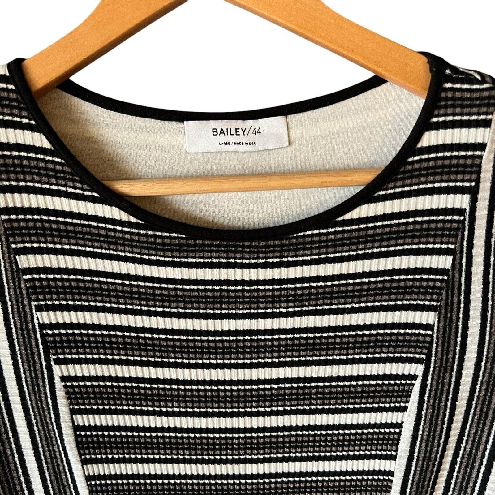 Bailey44 Stretch Stripe Bodycon Column Midi Rib Knit Dress City Preppy Y2K Large