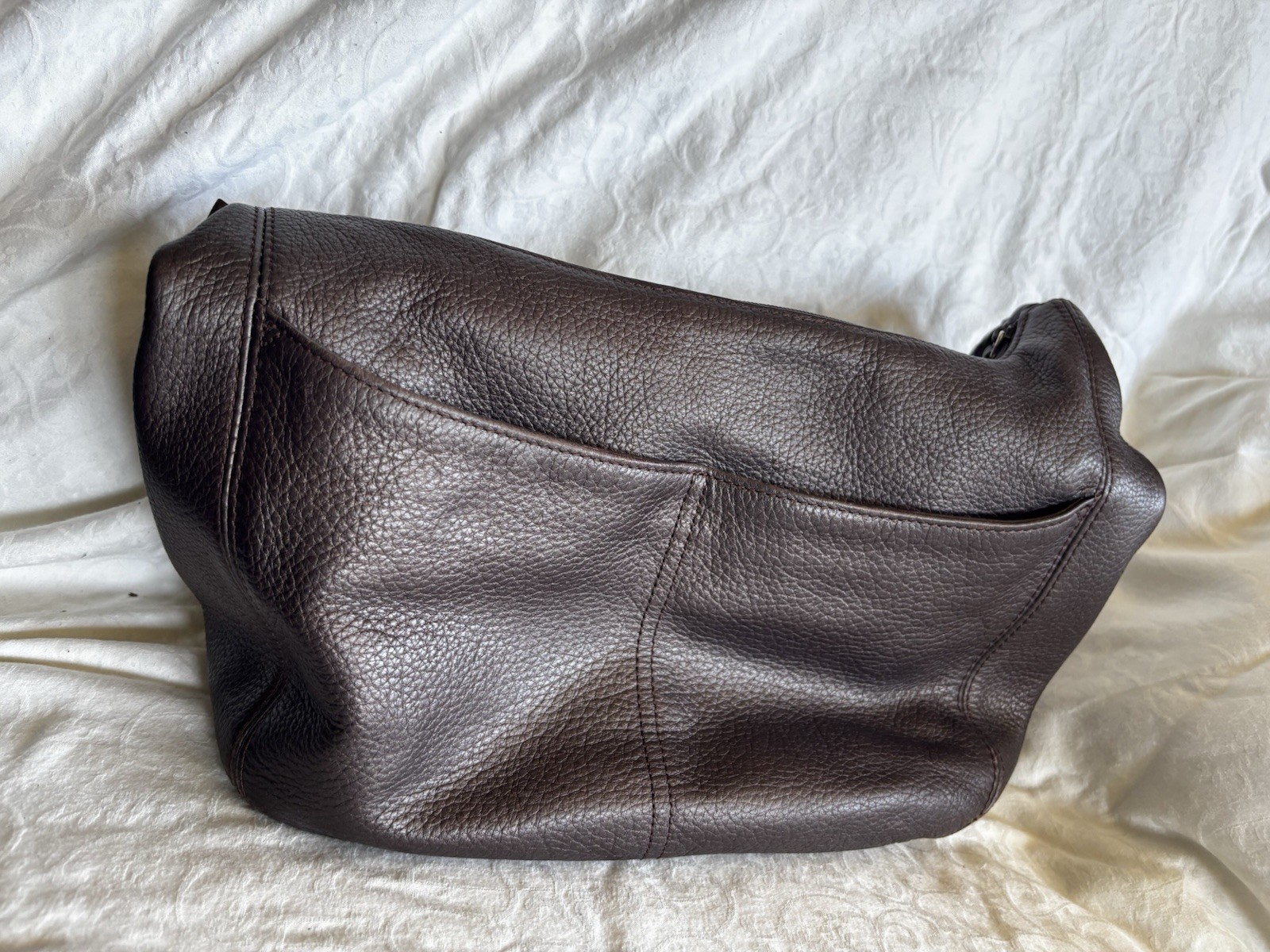 Brighton Barbados Hobo Bag Purse Shoulder Bag Leather Metallic Braided Strap