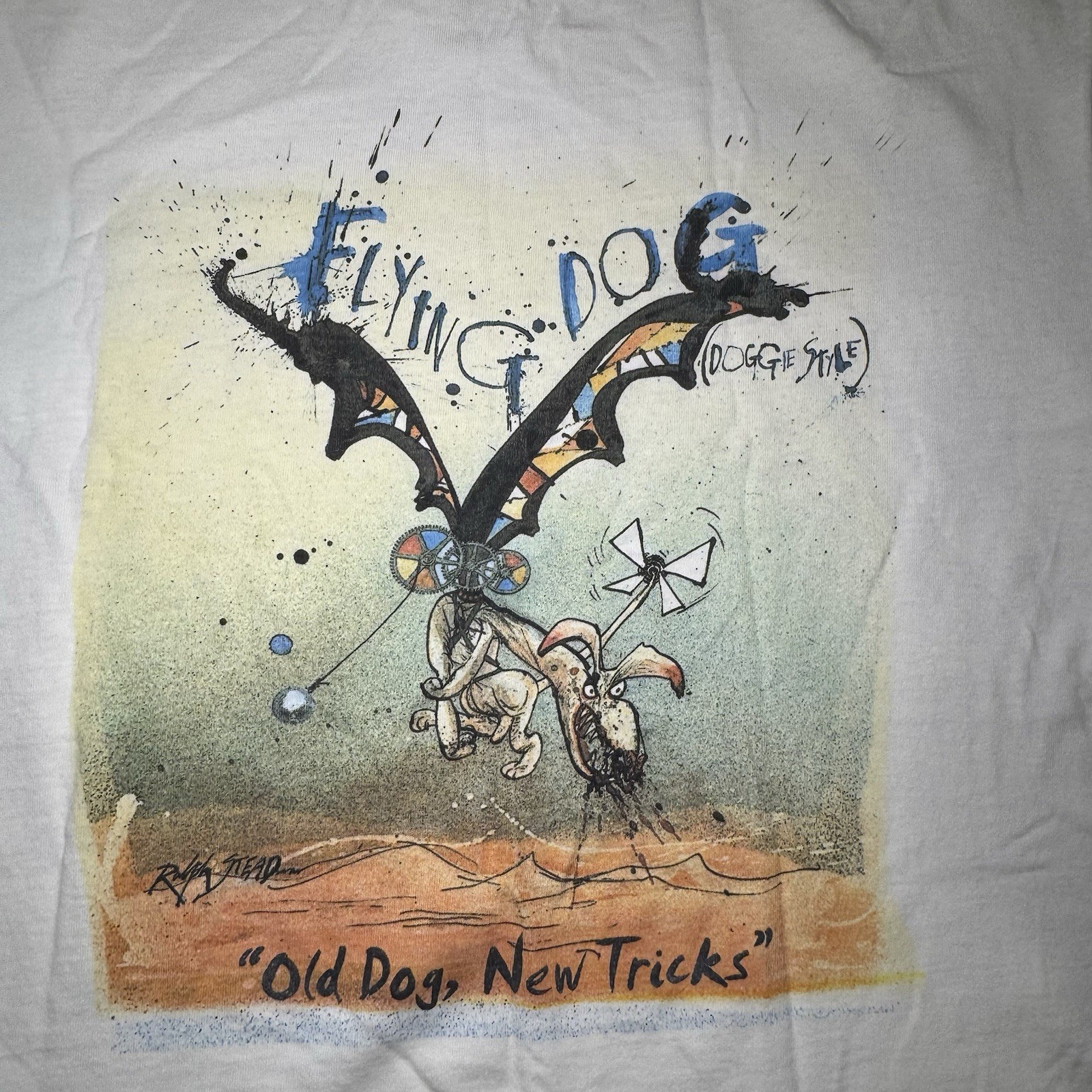 Rare Vintage Ralph Steadman Flying Dog Brewery T Shirt Men’s Large