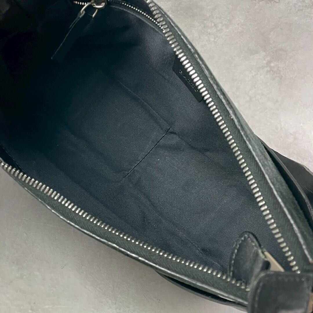 Bally Y2K Black Suede Leather Shoulder Bag Women’s Accessory Pouch 11.4in