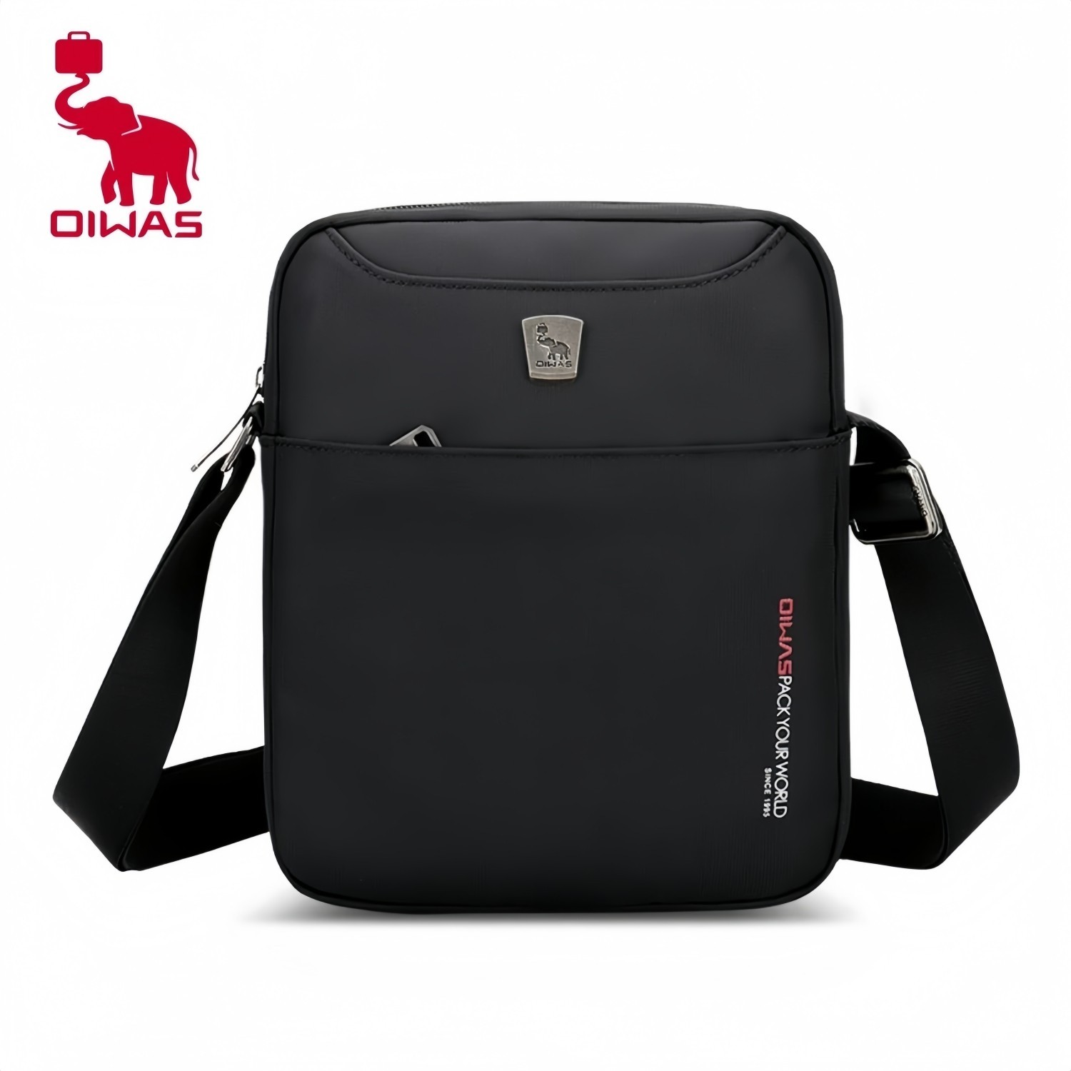 OIWAS Cross Body Bag Men Small Messenger Bag Shoulder Bag 7.9″ iPad Purse Black