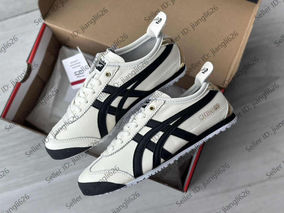 NEW Onitsuka Tiger Mexico 66 Classic Unisex Shoes Birch/Black Vintage Sneakers