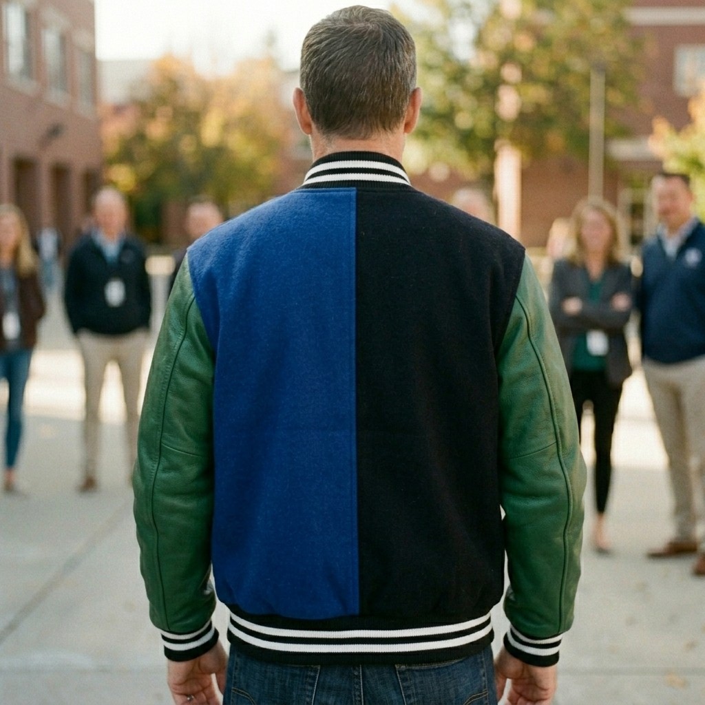 Men’s Varsity Letterman Real Leather Bomber Retro baseball College Sports Jacket