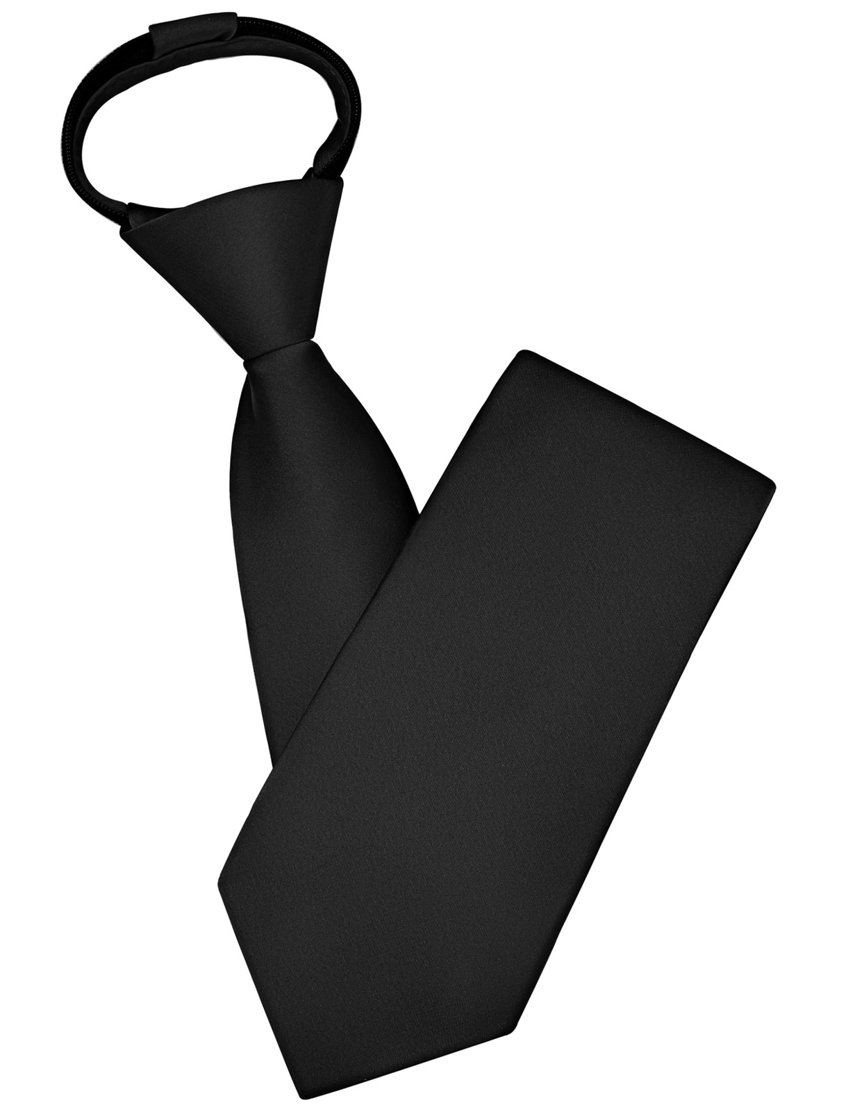 Branduce 3.15″(8cm) Mens Solid Satin Tie Pre-tied Adjustable Zipper Necktie for