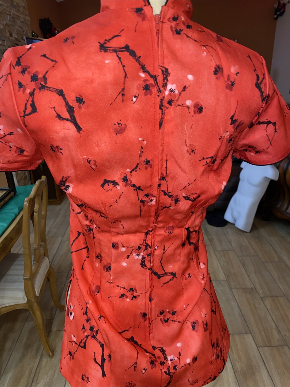 VTG RAMM STYLES ATLANTA Asian Style Kimono Mandarin TOP Sz 4 xts