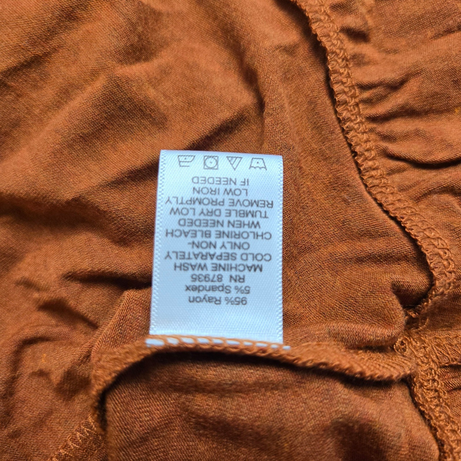 LOGO Layers Womens Tank Top Tunic Medium Rust Orange Ruffle Hem Scoop Neck