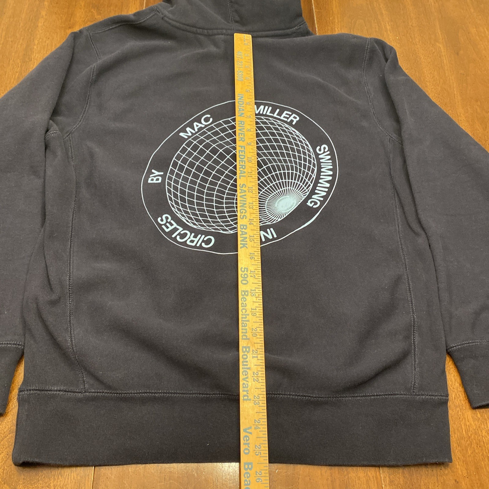 Mac Miller Swimming in Circles Tour Hoodie Reverse Weave Front Pocket 27.5×22.5”