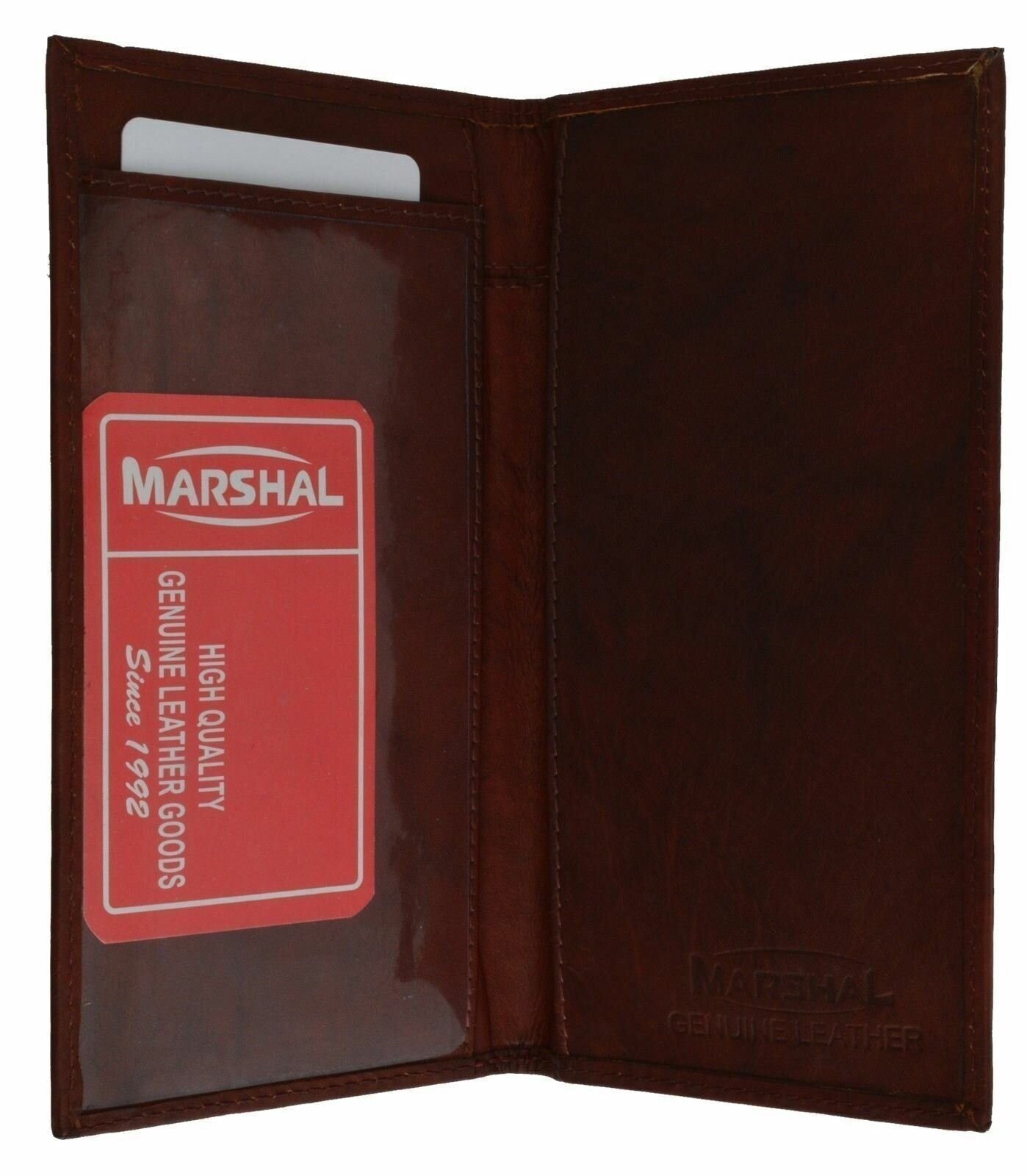 Checkbook Cover Holder Super Slim Plain Mens Womens Genuine Leather Cowhide New