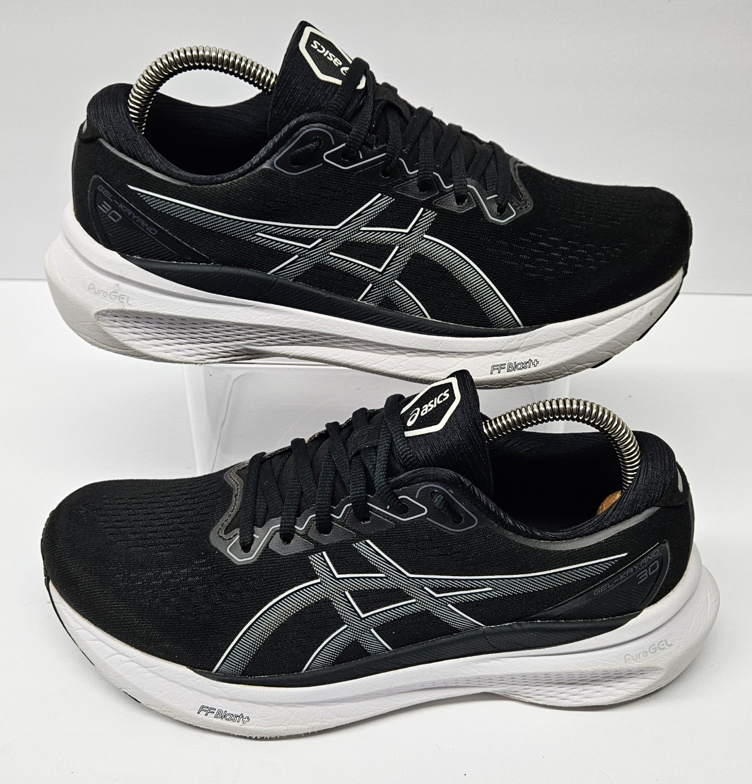 ASICS Gel-Kayano 30 Womens Size 9 M Black White Athletic Sneaker Shoes 1012B357