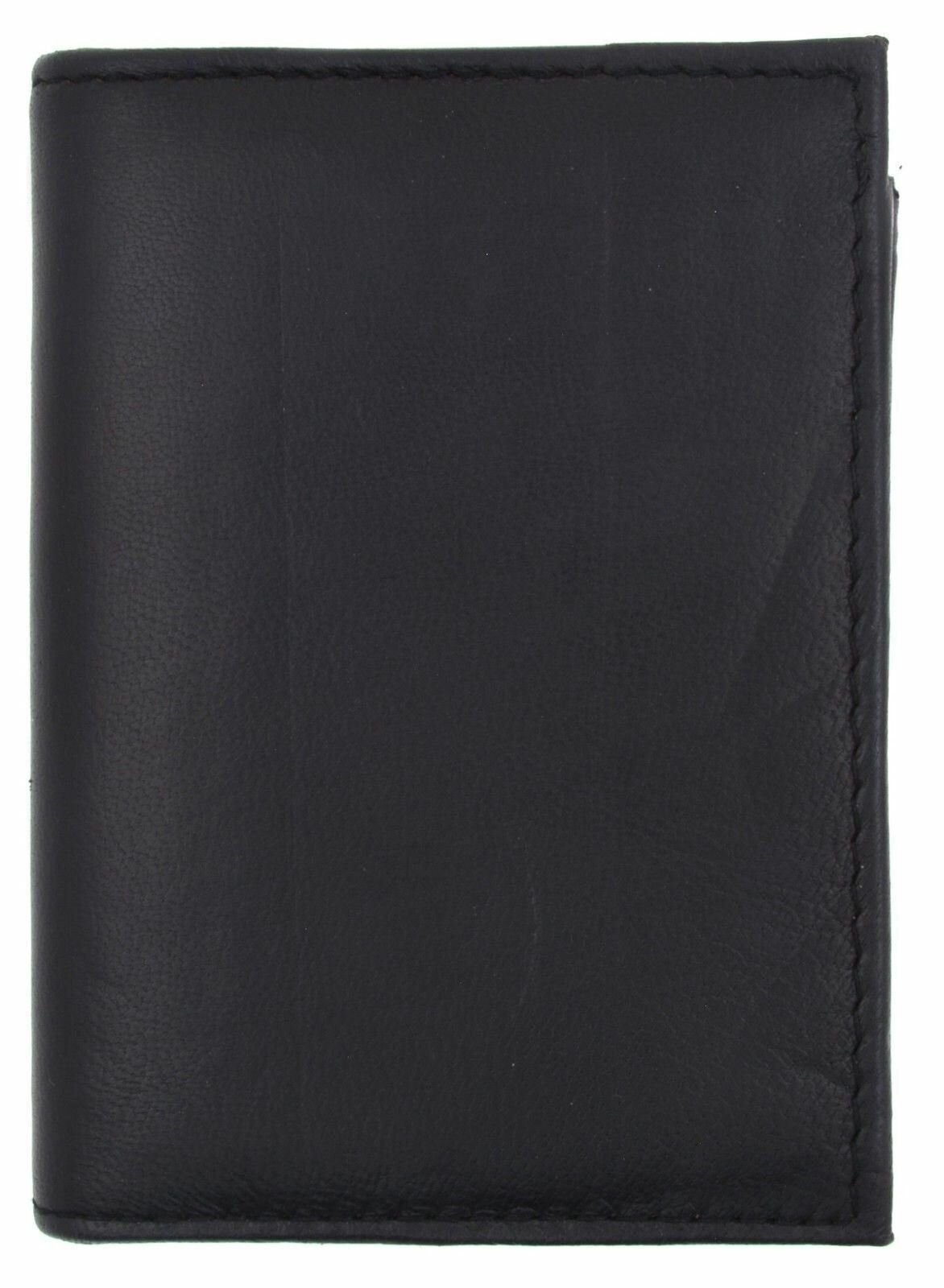 L-Shape Flap Up Lambskin Leather Wallet with ID and Credit Card Slots Mens