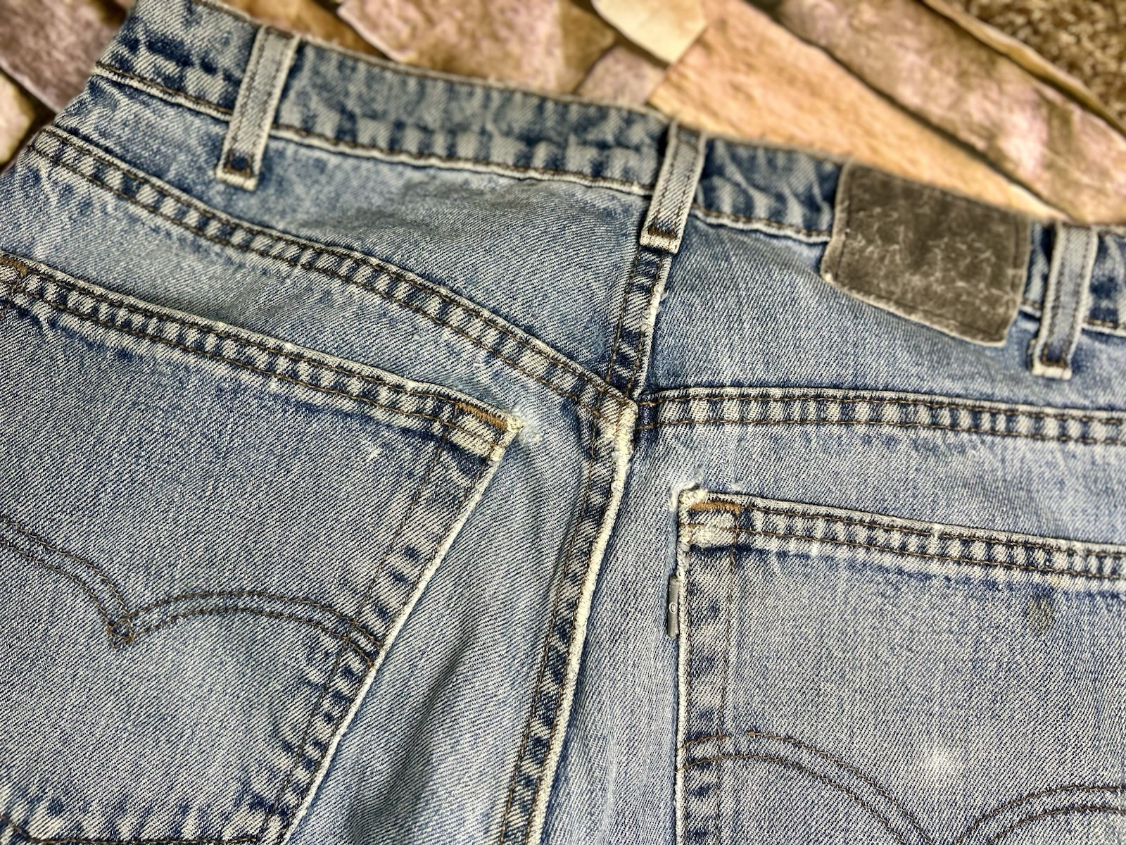 Vintage Levi’s SilverTab Jeans BAGGY 32×30 USA Paint Splatter Grunge Y2K
