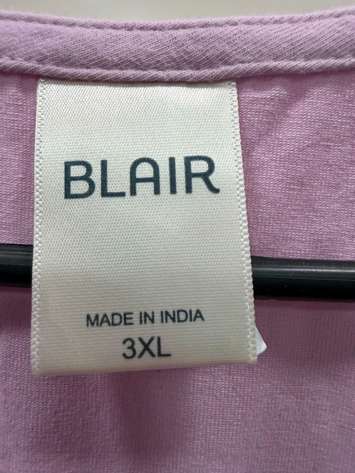 Blair Womens Lavender Long-Sleeve Top 3XL 95% Cotton 5% Spandex Made In India