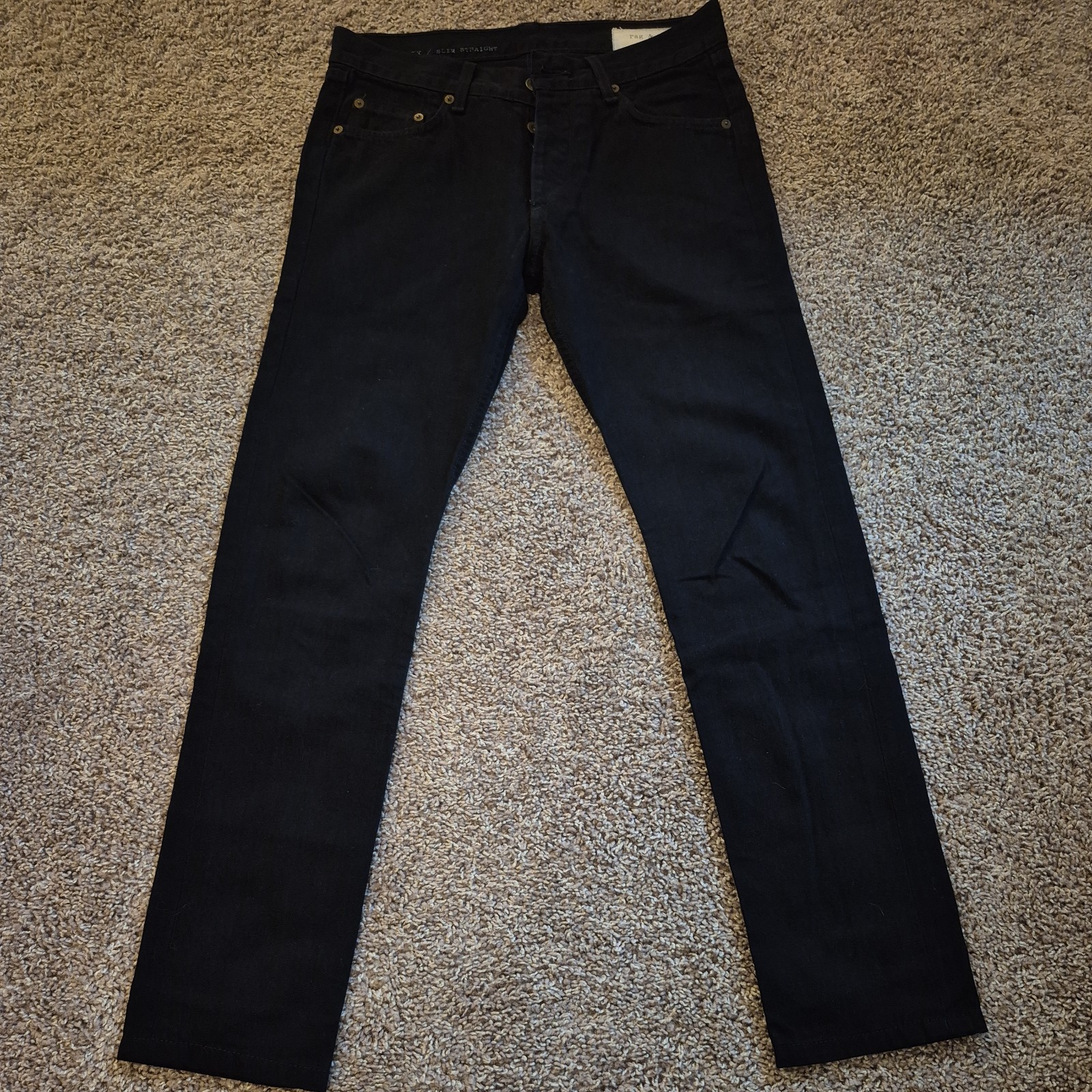 Rag & Bone RB 15x Men’s SLIM/Straight Jeans Black 30×32 Button Fly Denim