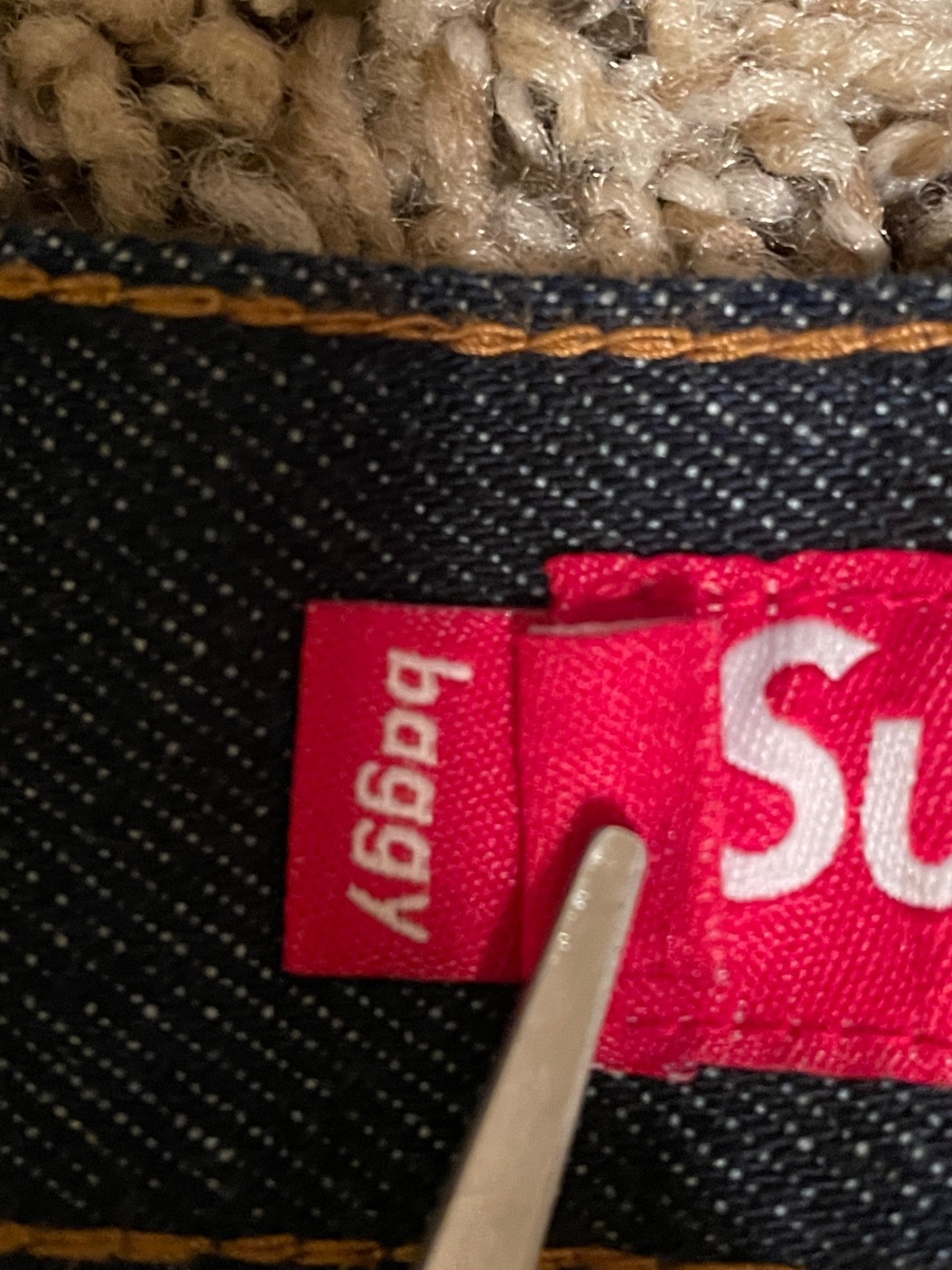 Supreme Rigid Baggy Selvedge Jean Blue Sz 30 Made in Japan