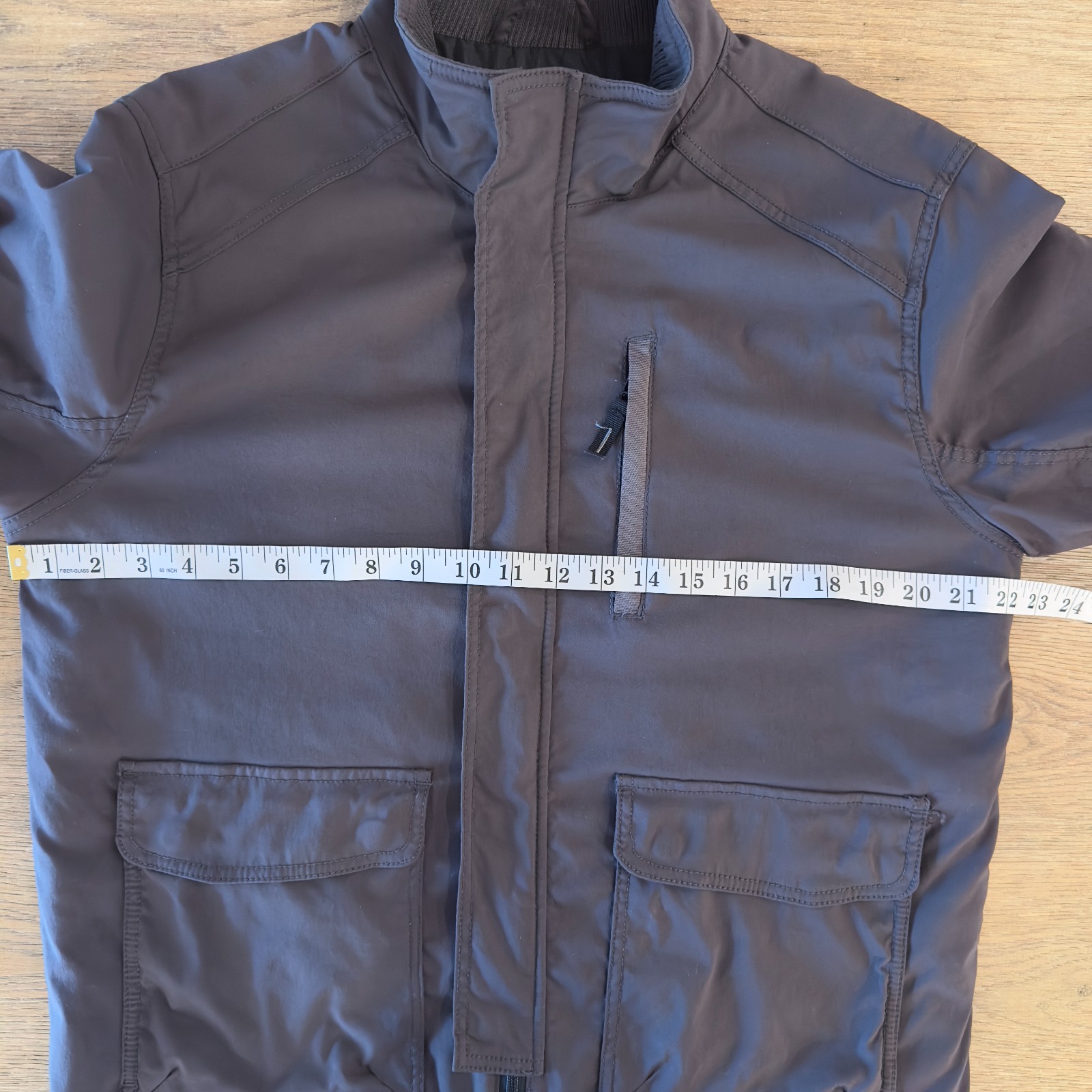 Prana Charcoal Insulated Field Jacket-Men’s Size M-Grey-Heavyweight-Stand Collar