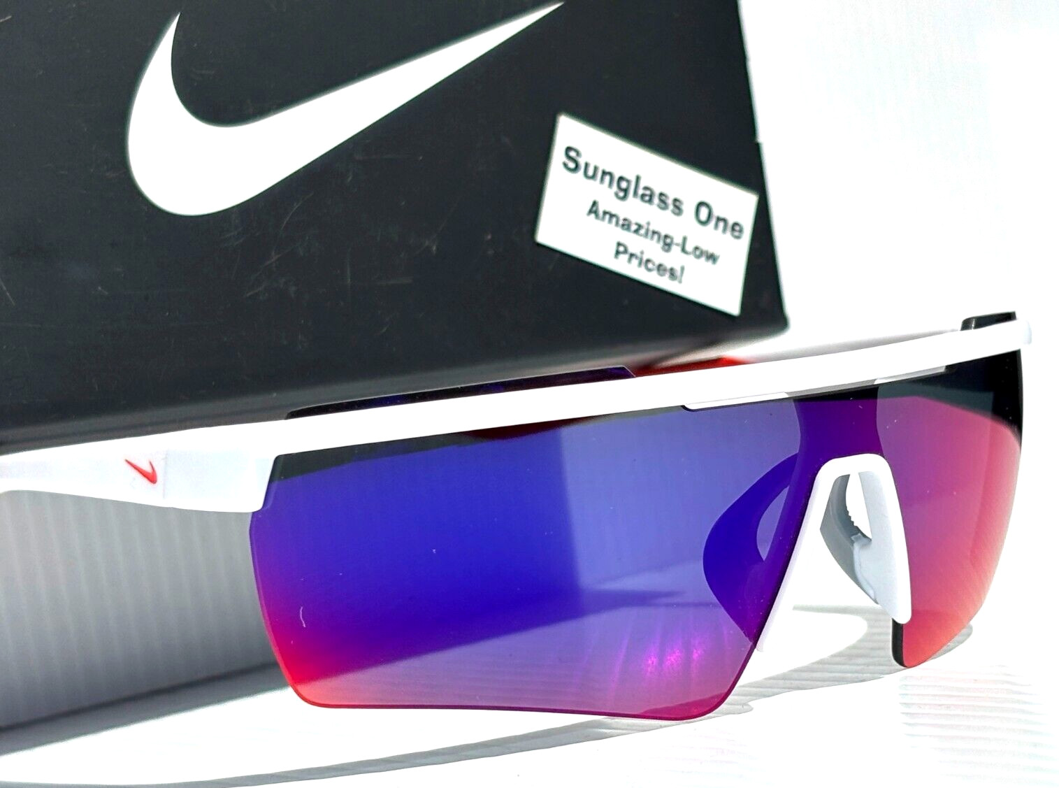 Nike WINDSHIELD ELITE 20 White Team Orange Frame Field Tint Sunglass CW1167 104
