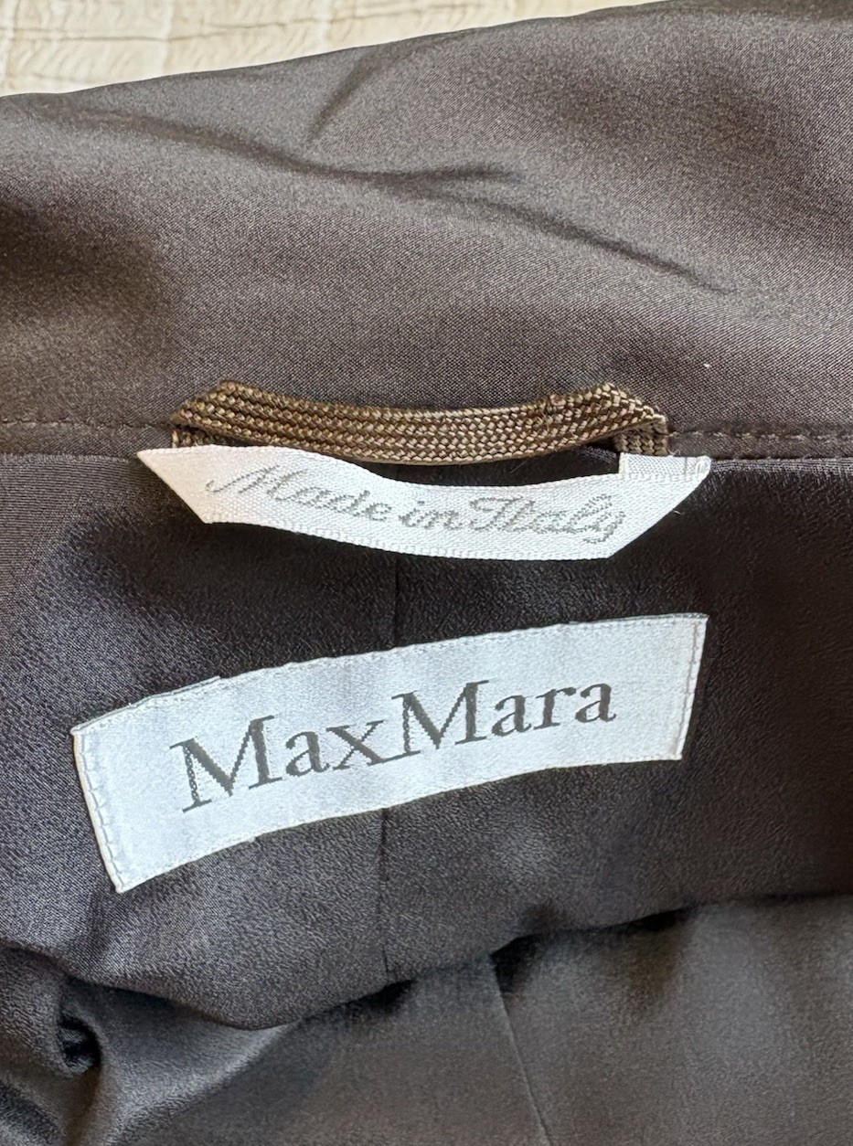 Max Mara Dark Brown Jacket Vintage Size 10