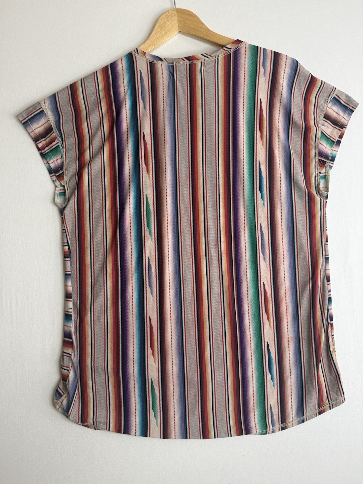 DOUBLE D RANCH Yoakum Texas Aztec Style Womens Blouse Western Cowgirl Sleeveless