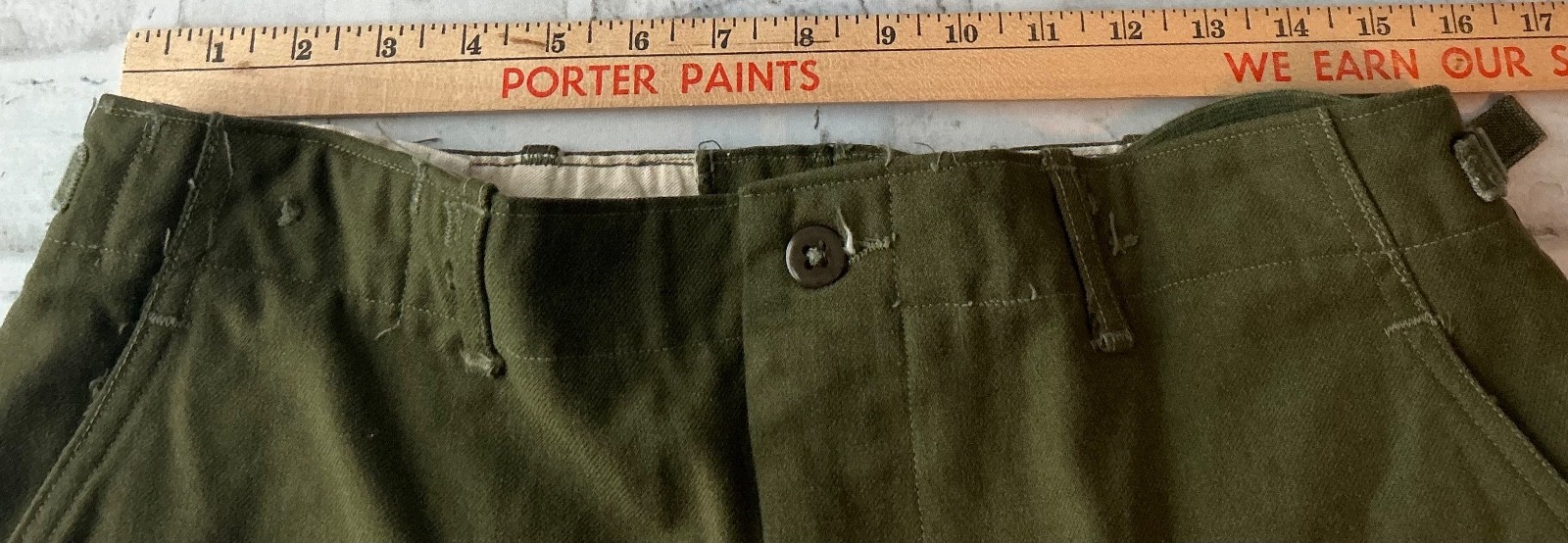 US Army M-1951 Field Trousers Wool Olive Drab Korean War Pants Short Medium